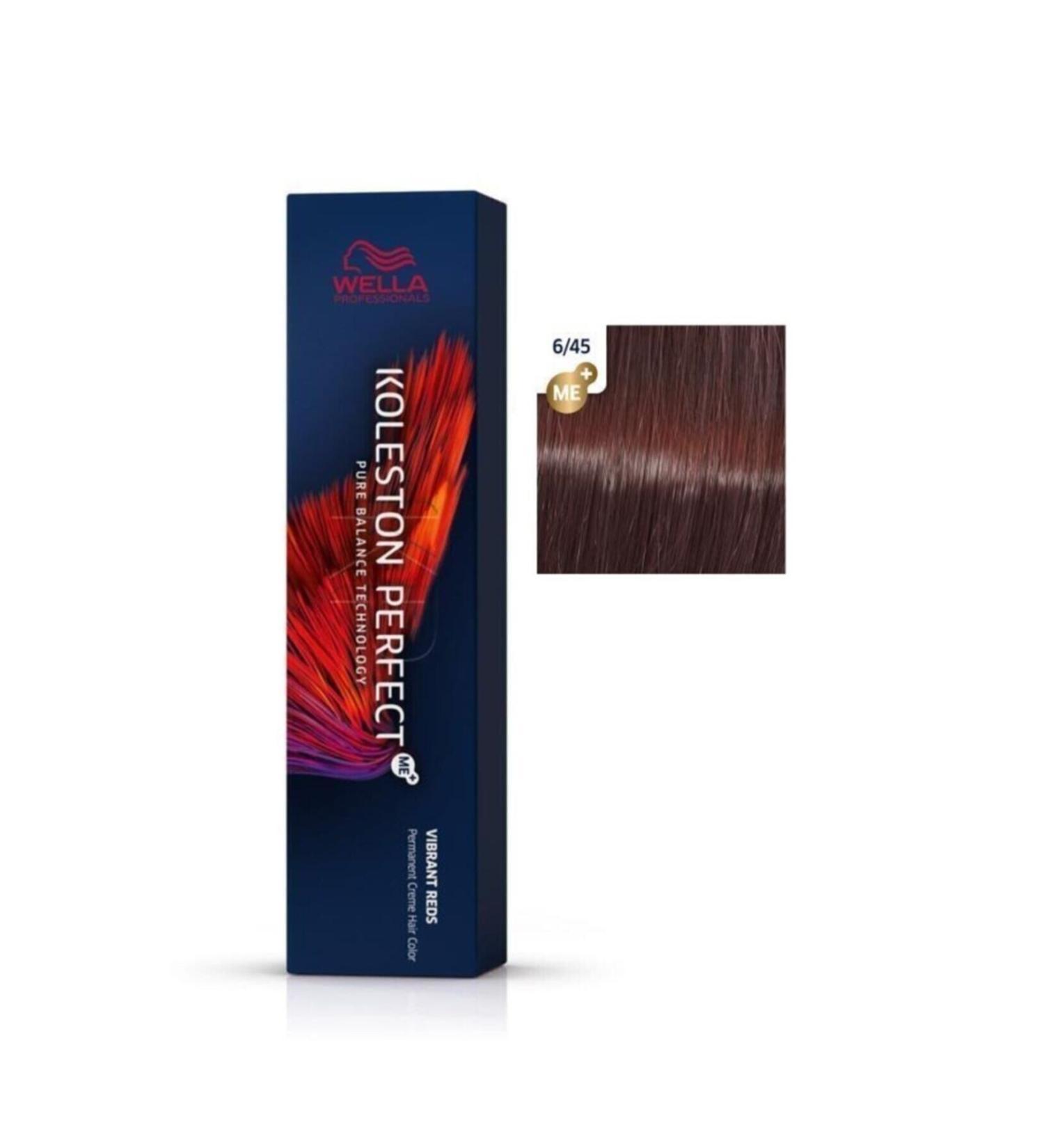 Wella KOLESTON PERFECT SUPER 6/45 PERFECT HAIR DARK POMEGRANATE RED PERMANENT HAIR DYE 60ML GKHAIR309
