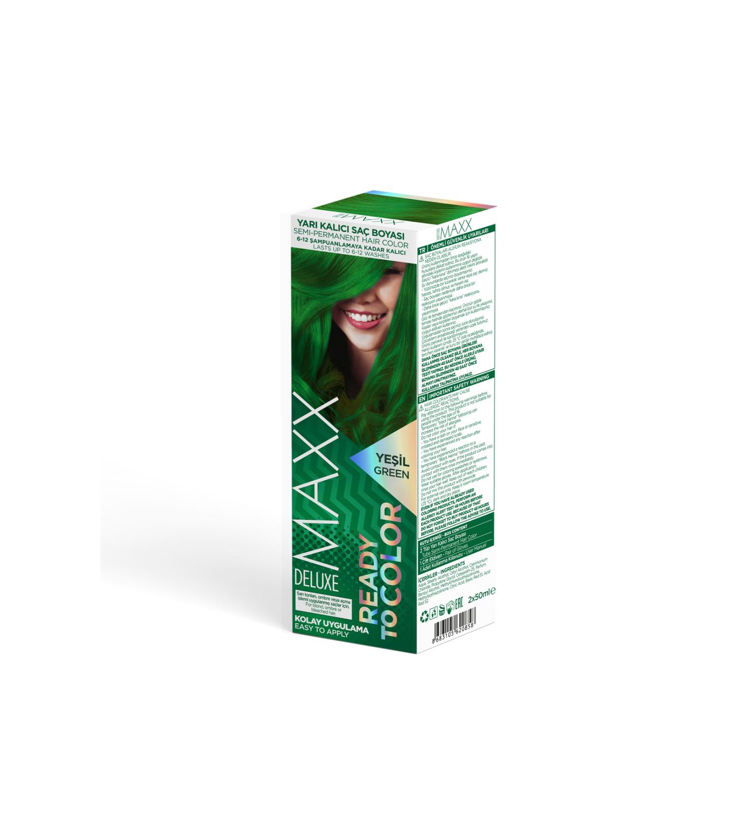 MAXX DELUXE SEMI PERMANENT HAIR DYE (5 WONDERFUL COLORS) 2X50 ML - Buy Online on GoSupps.com