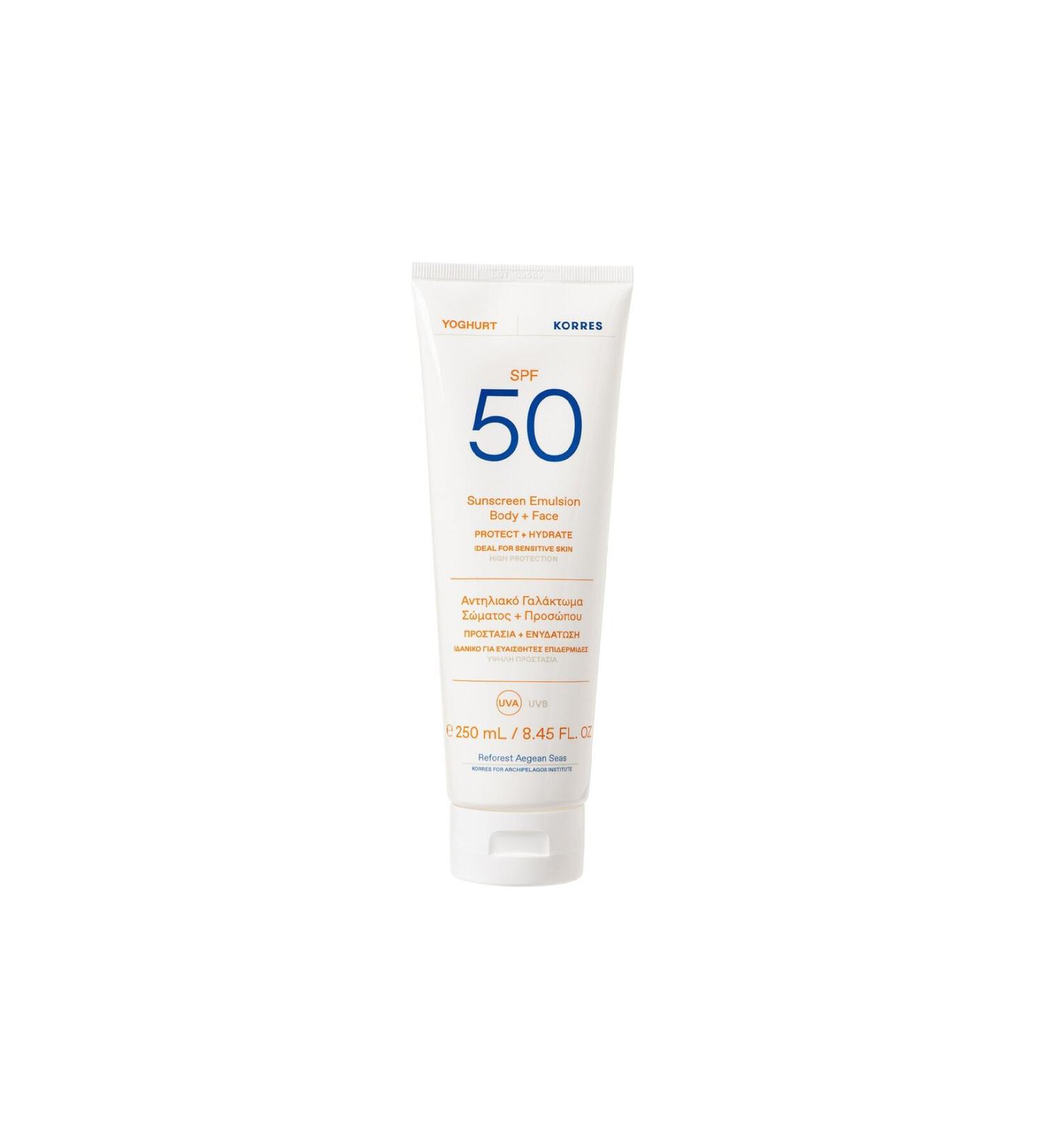 Korres Active Moisturizing SPF 50+ Face and Body Sun Cream 250 ml DMBA477