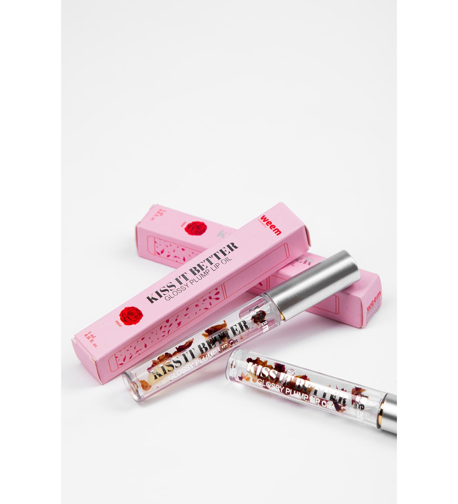 weem Glossy Plump Lip Oil - Rose - Buy Online on GoSupps.com