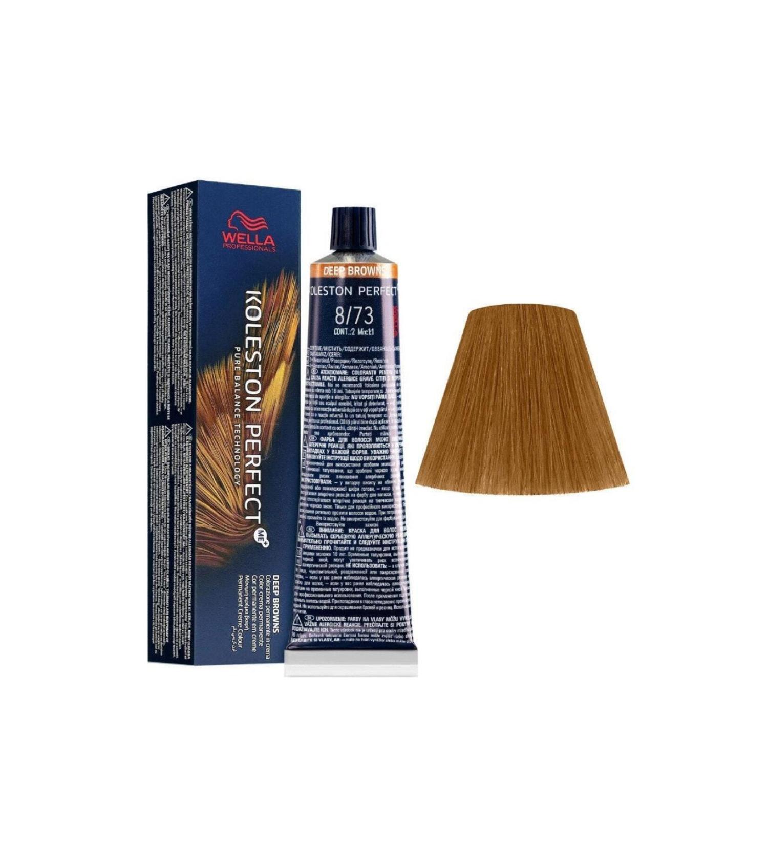 wella Professionals KOLESTON PERFECT ME+ 8/73 PERFECT HAIR DEEP BROWNS PERMANENT HAIR DYE 60 ML GKHAIR266