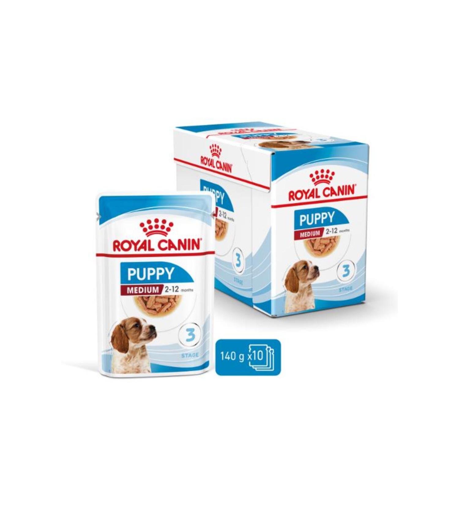 Royal Canin Medium Puppy Wet Food 10x140 gr - Buy Online on GoSupps.com