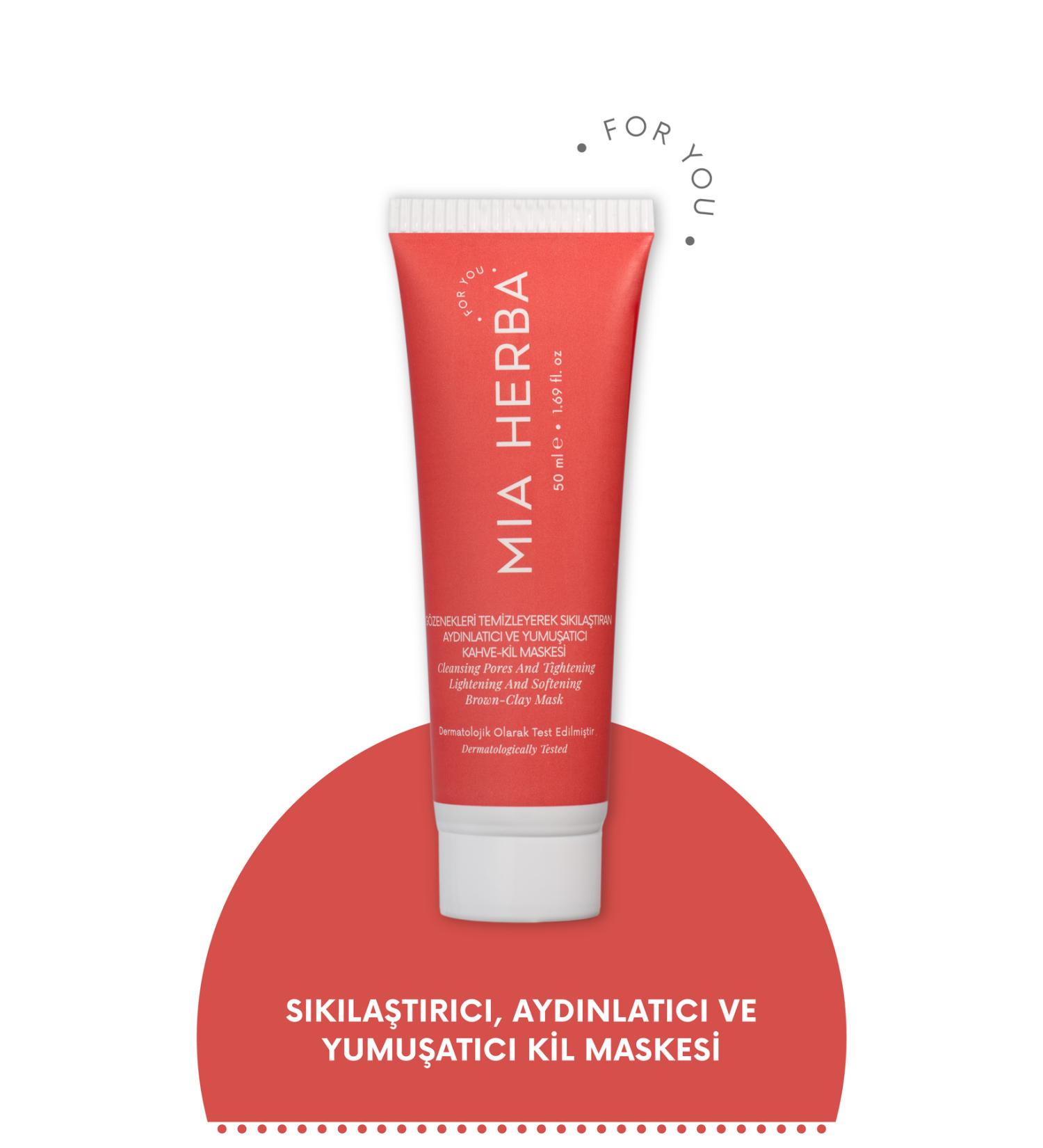 Mia Herba Brightening and Softening Coffee-Clay Mask which cleanses and tightens pores 50ml - Buy Online on GoSupps.com