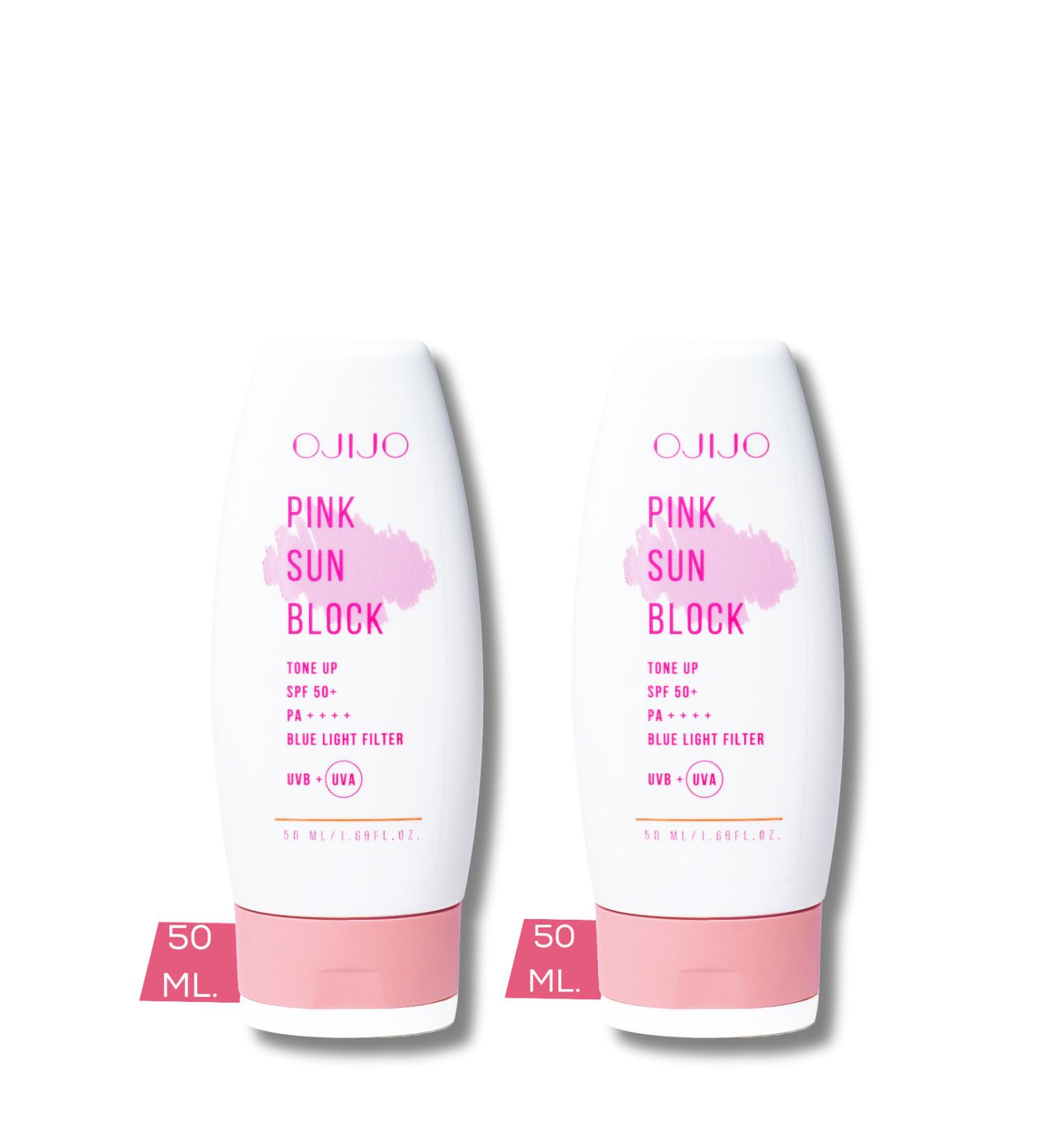OJIJO LONDON Spf 50 Pink Sun Block Tone Equalizer Pink Sunscreen Cream and Pa 50ml Dual Deal Pack - Buy Online on GoSupps.com