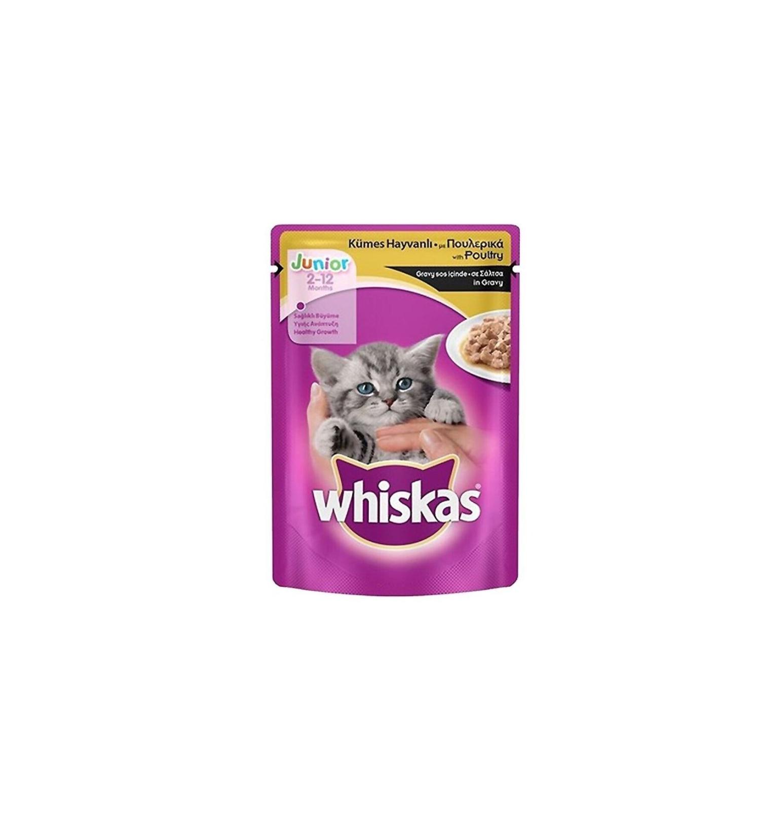 Whiskas Kitten Cat Wet Food Poultry 100 gr X 12 Pieces