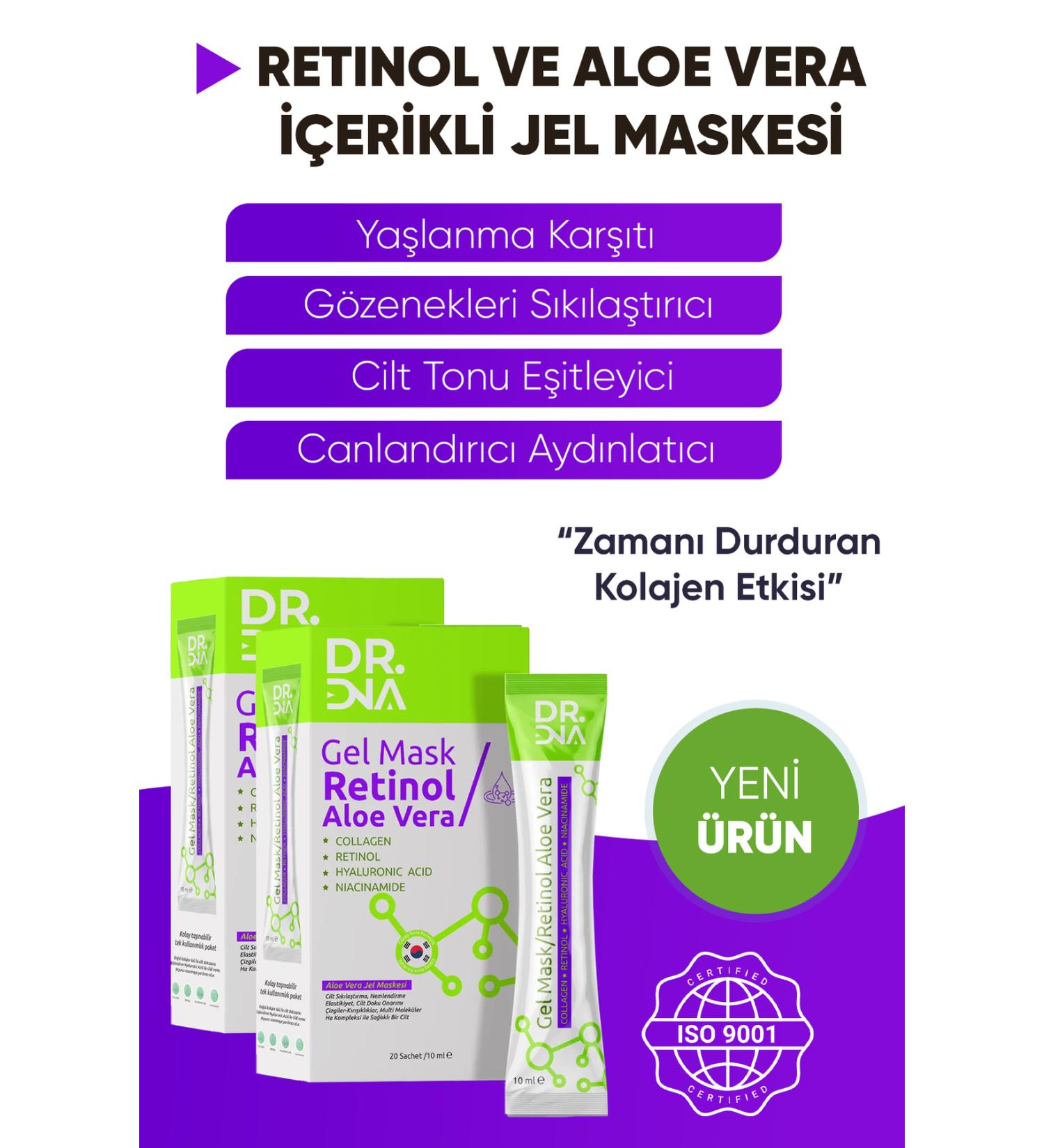 DR DNA 2 PIECES RETINOL ALOE VERA GEL MASK