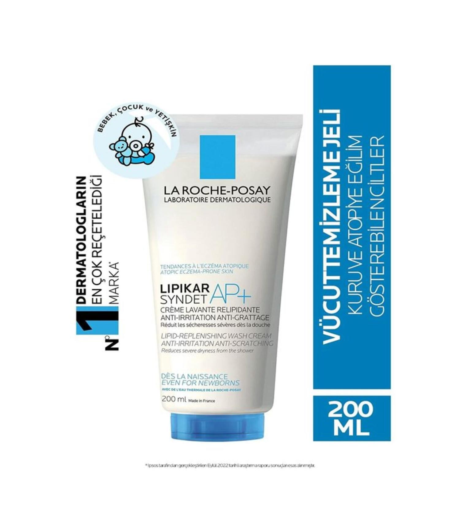 La Roche Posay LA ROCHE-POSAY LIPIKAR SYNDET AP+ PERFUME-FREE BODY WASH GEL-200 ML - Buy Online on GoSupps.com