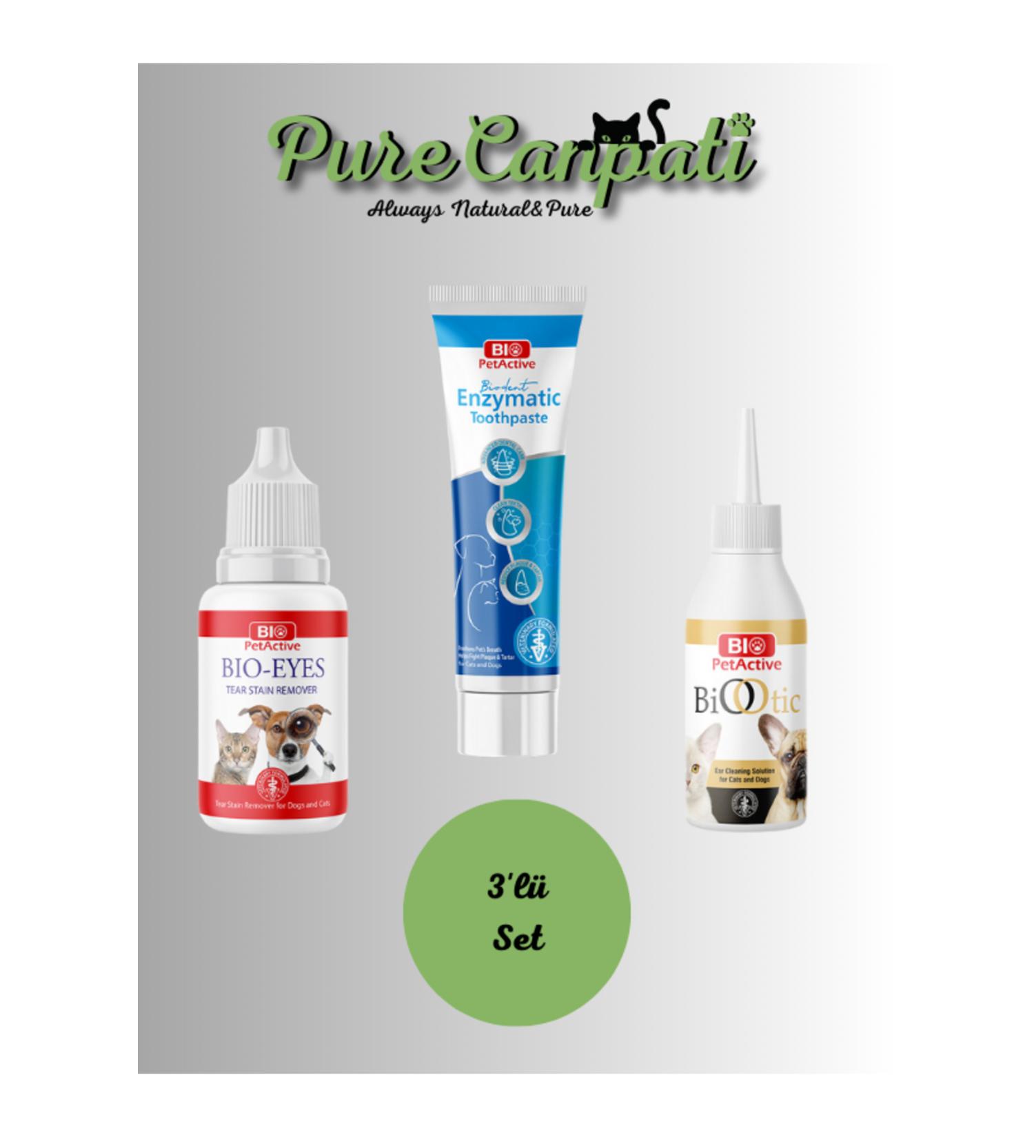PureCanpati Cat Dog Mouth Ear and Eye Care Set