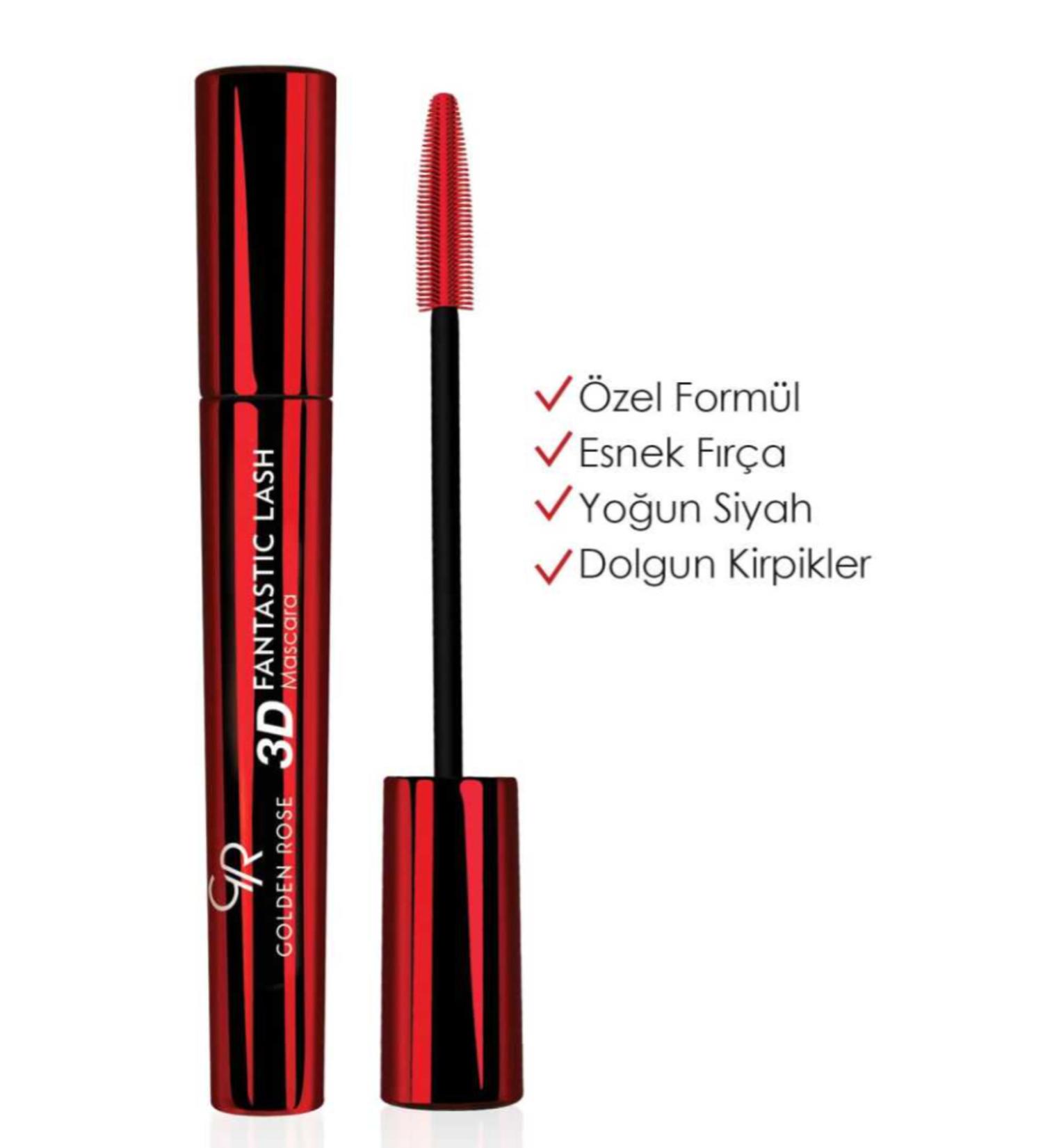 Golden Rose 3D Fantastic Lash Mascara - Black - Volumizing Mascara