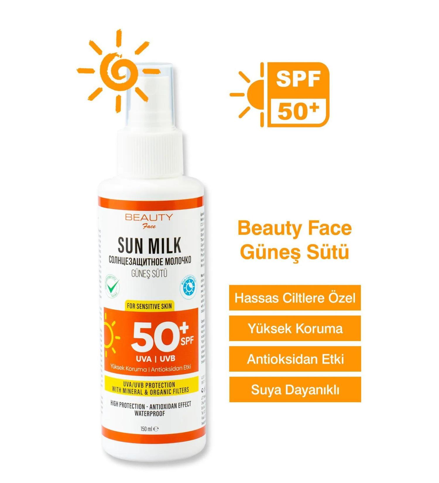 Beauty Face 50 Spf Sun Milk 150 ml