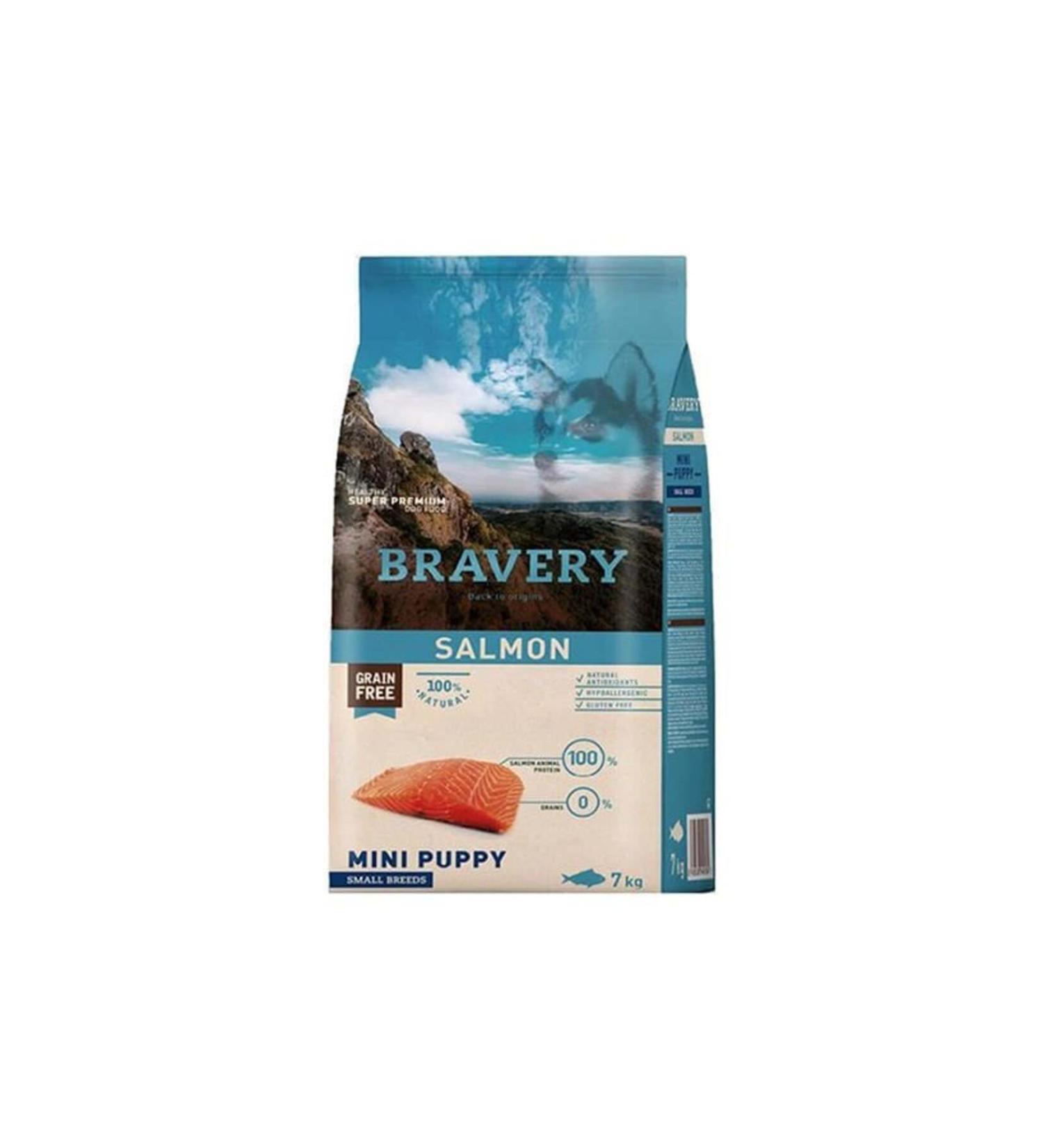Bravery Small Breed Salmon Grain Free Puppy Dog Food 7 Kg