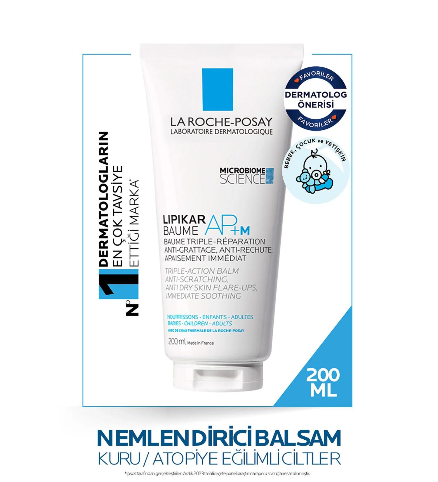 La Roche Posay LA ROCHE-POSAY LIPIKAR BAUME AP+M CREAM TO REDUCE ITCHING FEELING DUE TO DRYNESS 200 ML - Buy Online on GoSupps.com