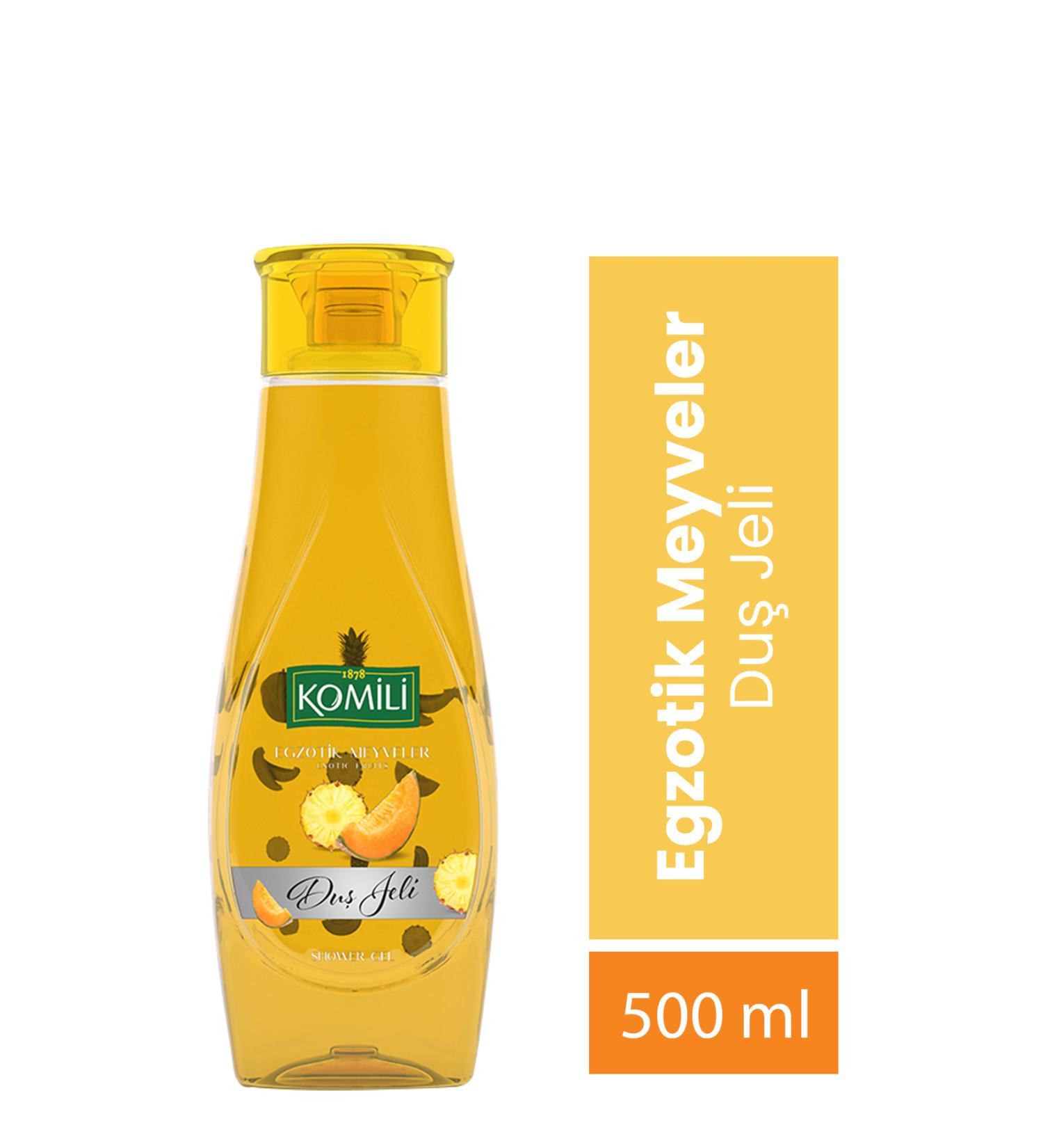 Komili Exotic Fruits Vegan Shower Gel - Exotic Fruit Scented - 500 ML