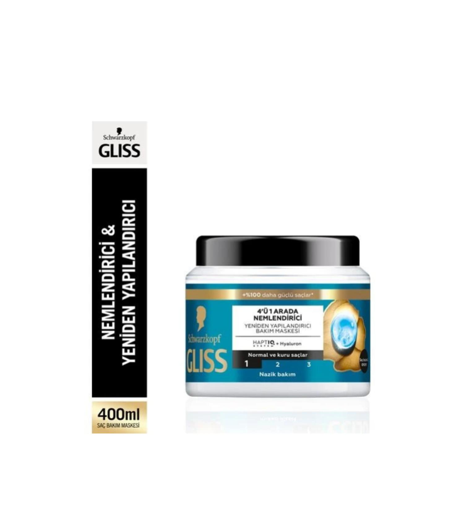 Gliss 4 in 1 Moisturizing & Restructuring Hair Care Mask 400 ml