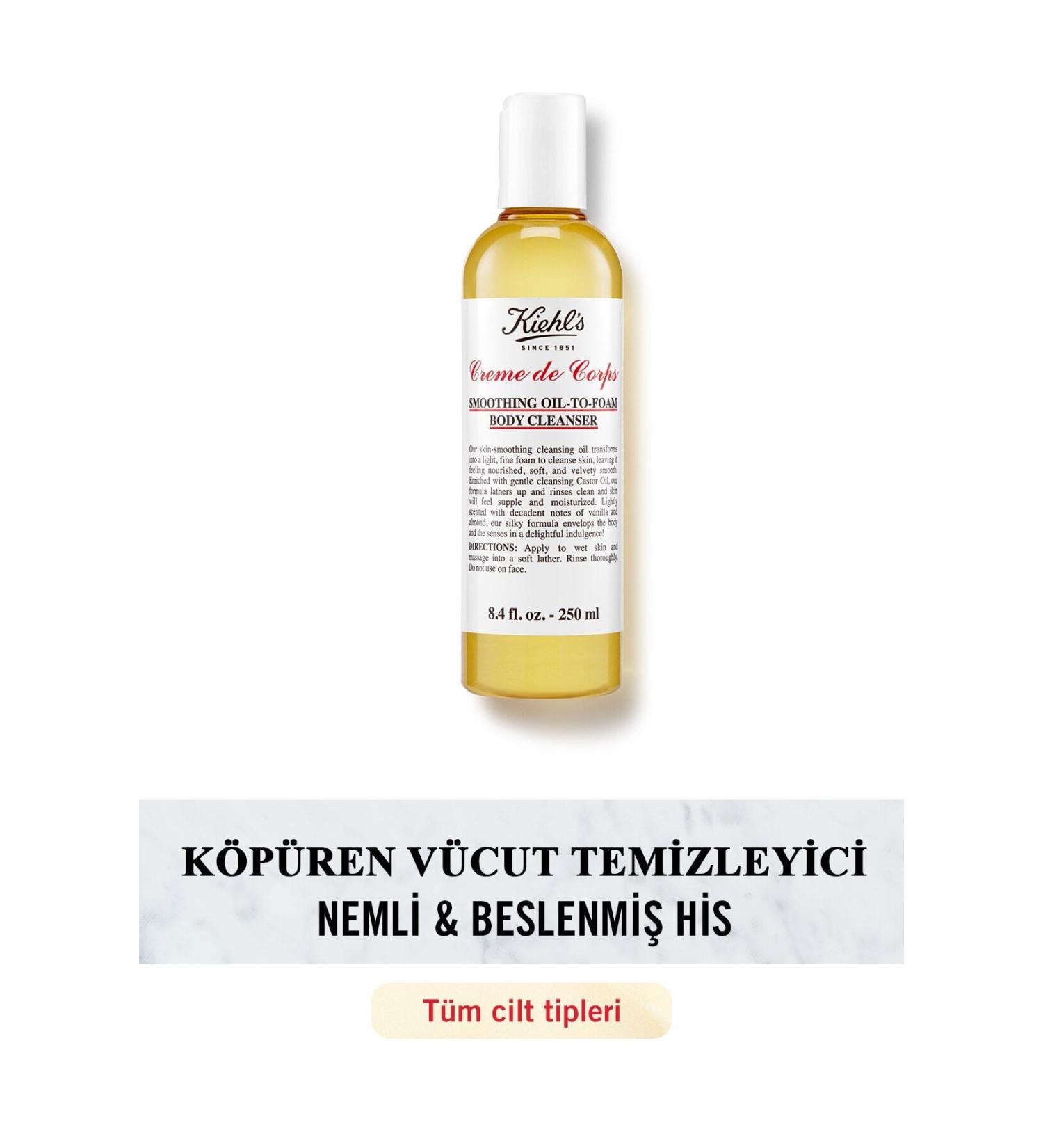 Kiehl's CREME DE CORPS GENTLY DEEPLY PURIFYING BODY CLEANSING OIL 250 ML KEYON952
