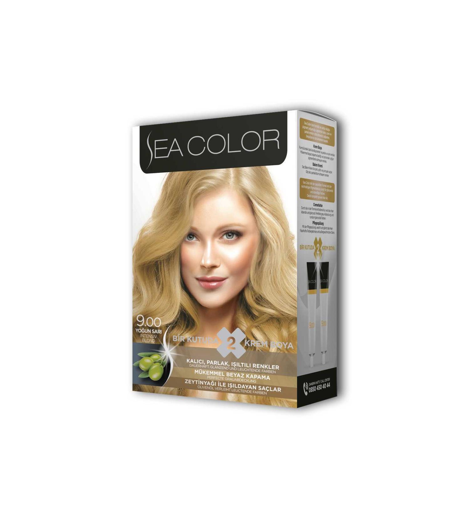 Nisfi Kutur 2 Tube Cream Hair Dye Set Intense Blonde No: 9.00