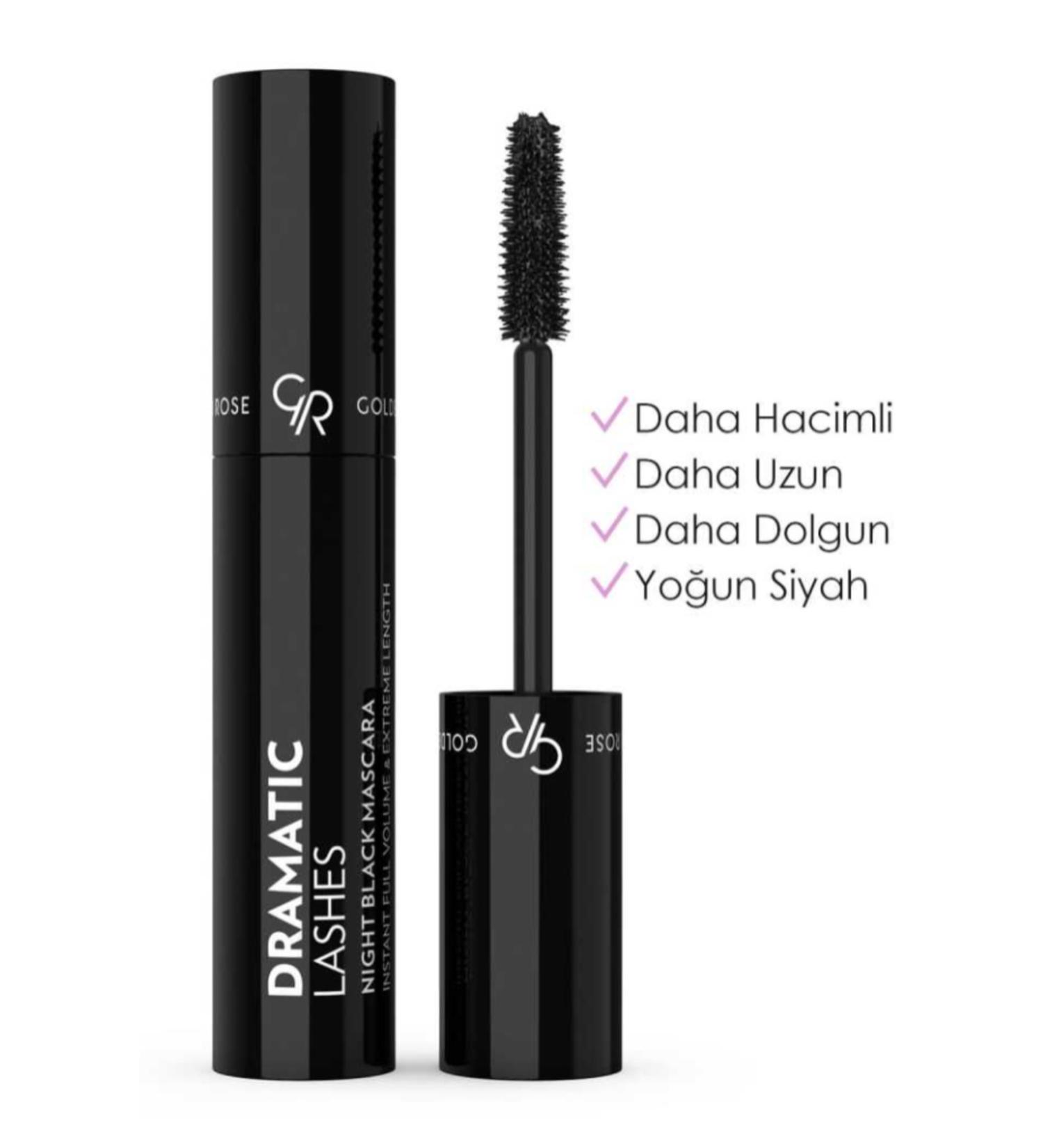 Golden Rose Dramatic Lashes Night Black Mascara - Black - Volumizing Mascara-MFREYON00391
