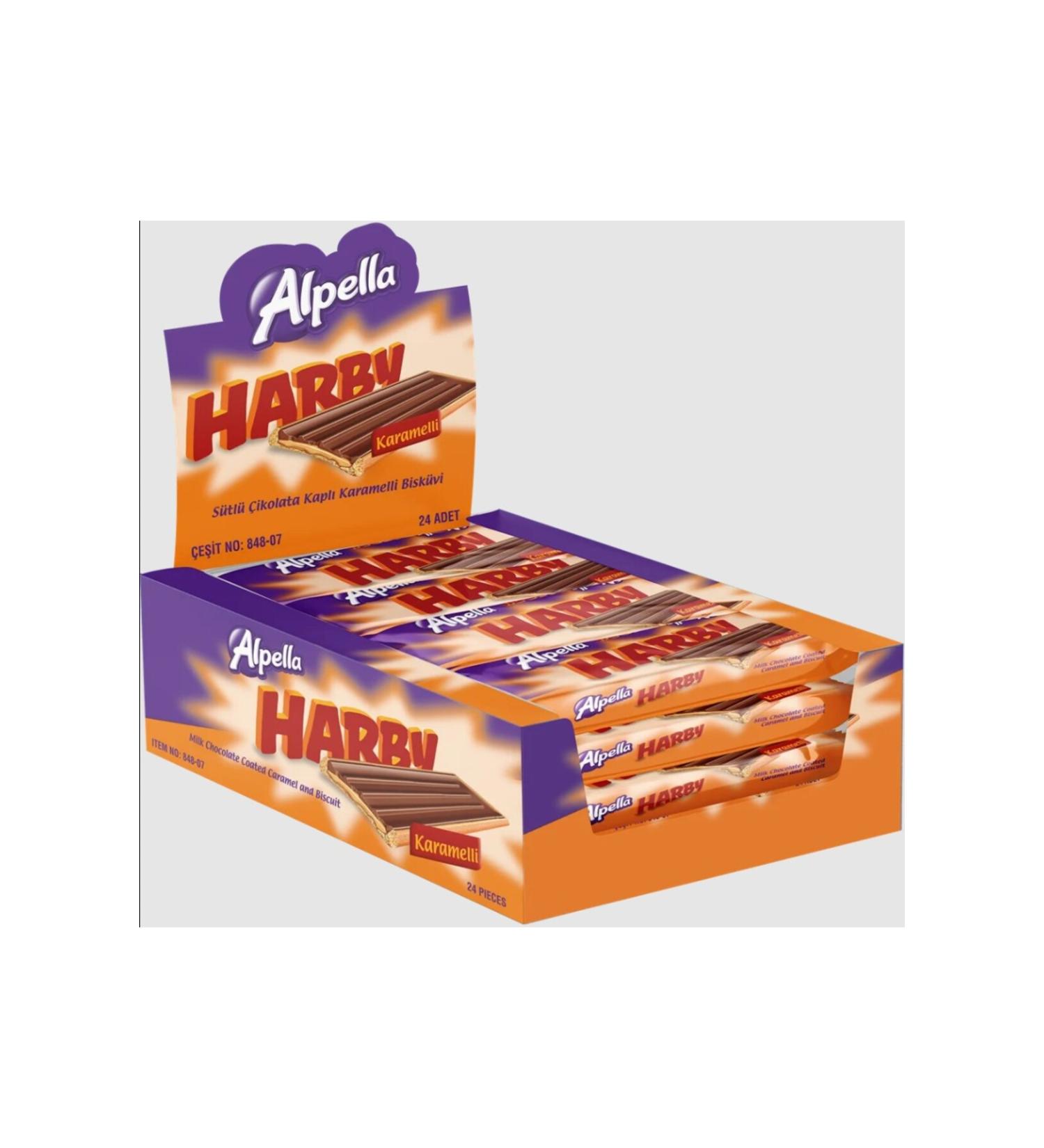Alpella Harby Caramel Biscuits 25 g (1 pack 24 pieces)