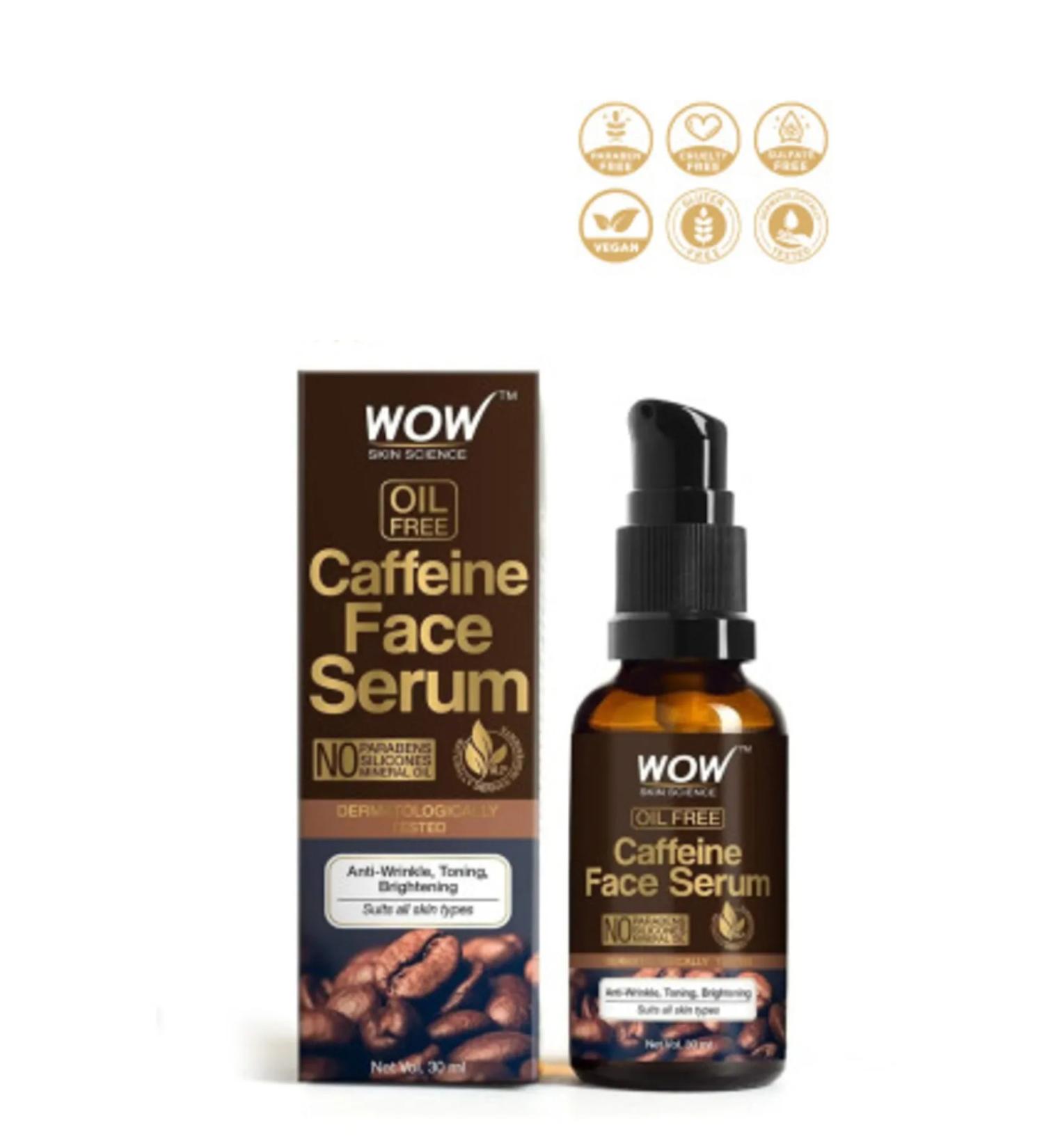 WOW Skin Science Caffeinated Skin Serum - 2 Natural Ingredients - Fast Absorbing - Oil-free - Anti-Aging Anti-Wrinkle 30ml - Buy Online on GoSupps.com