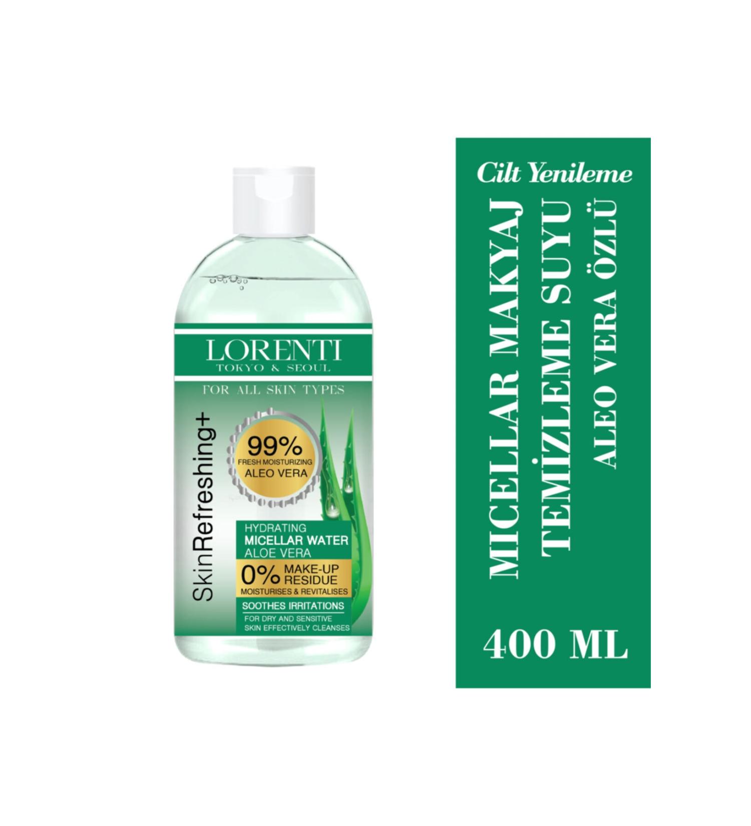 LORENT Aloe Vera Extract Micellar Make-Up Remover Water 400 ml