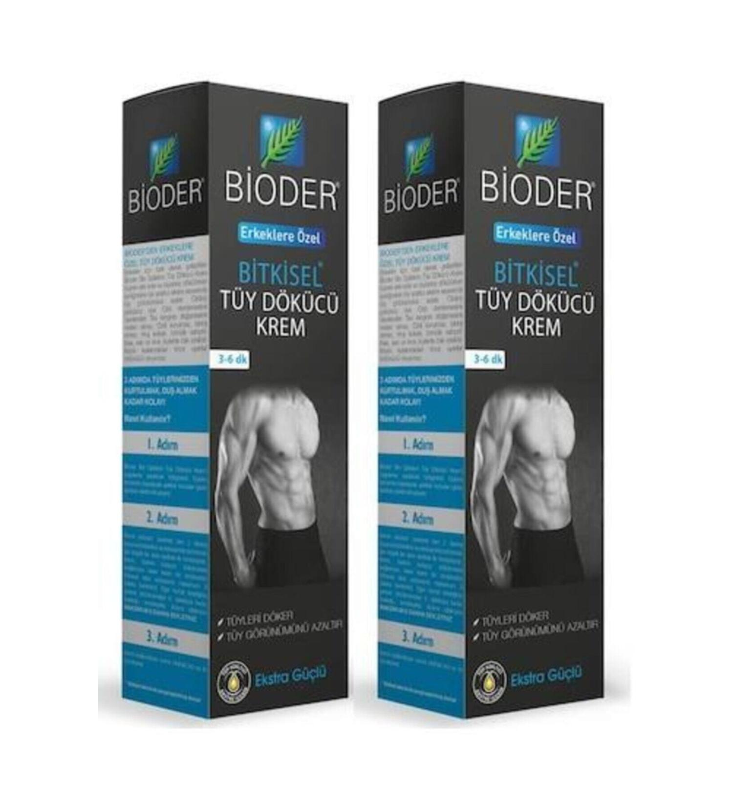 Bioder Herbal Formula Hair Removal Cream for Men 100 ml X 2 Pieces