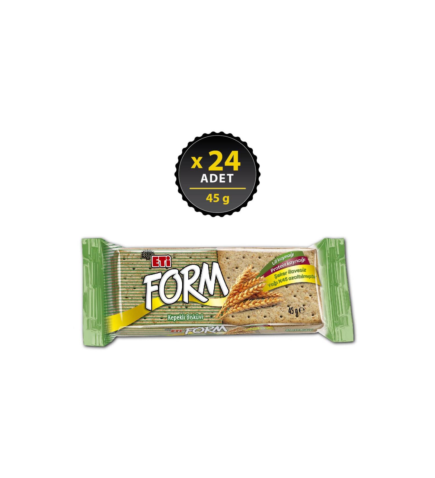 Eti Form Whole Wheat Biscuits 45 g x 24 Pieces - Buy Online on GoSupps.com