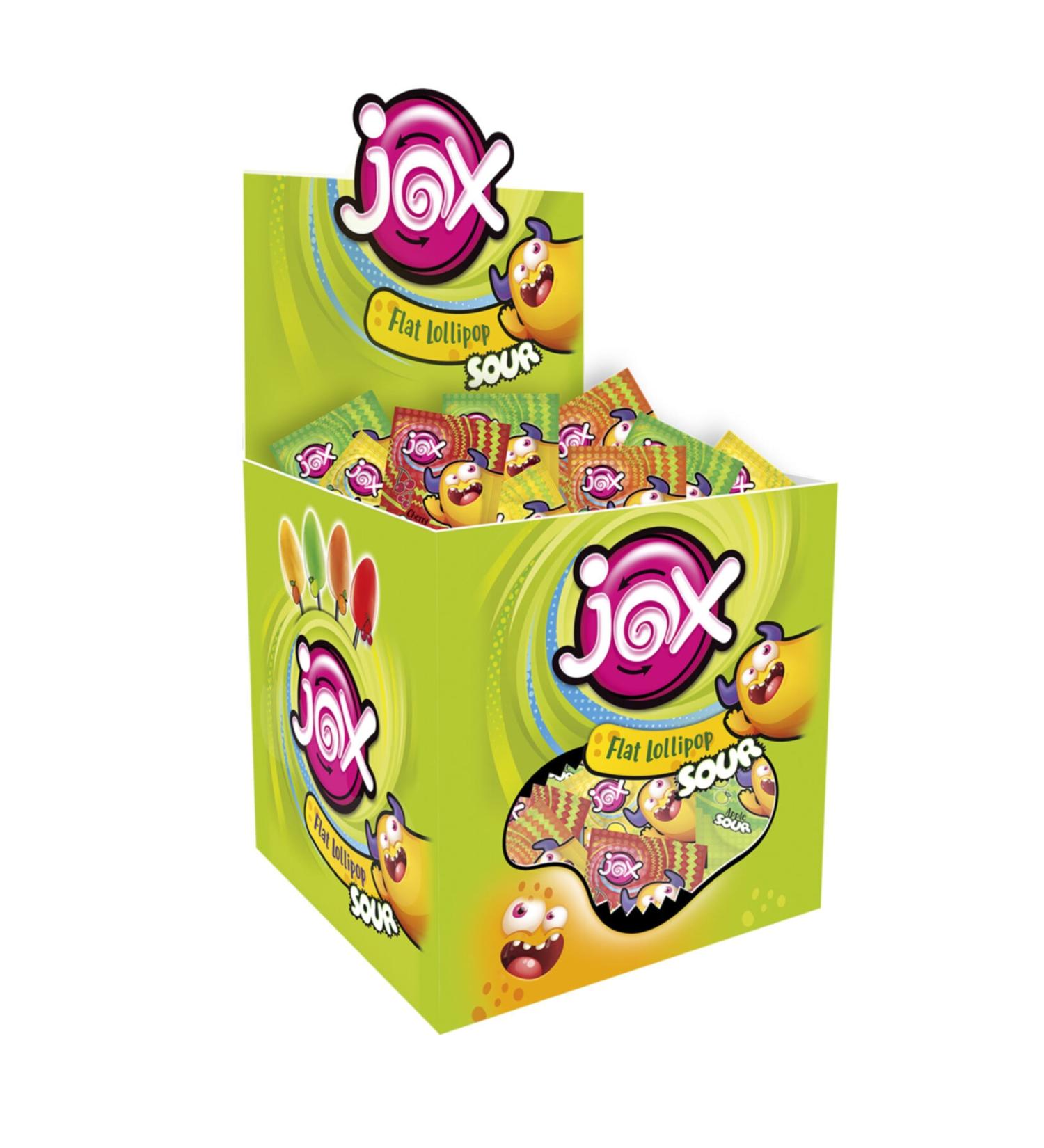 JOX Sour Fruit Flavored Flat Lollipop 8 g x 120 Pcs - Buy Online on GoSupps.com