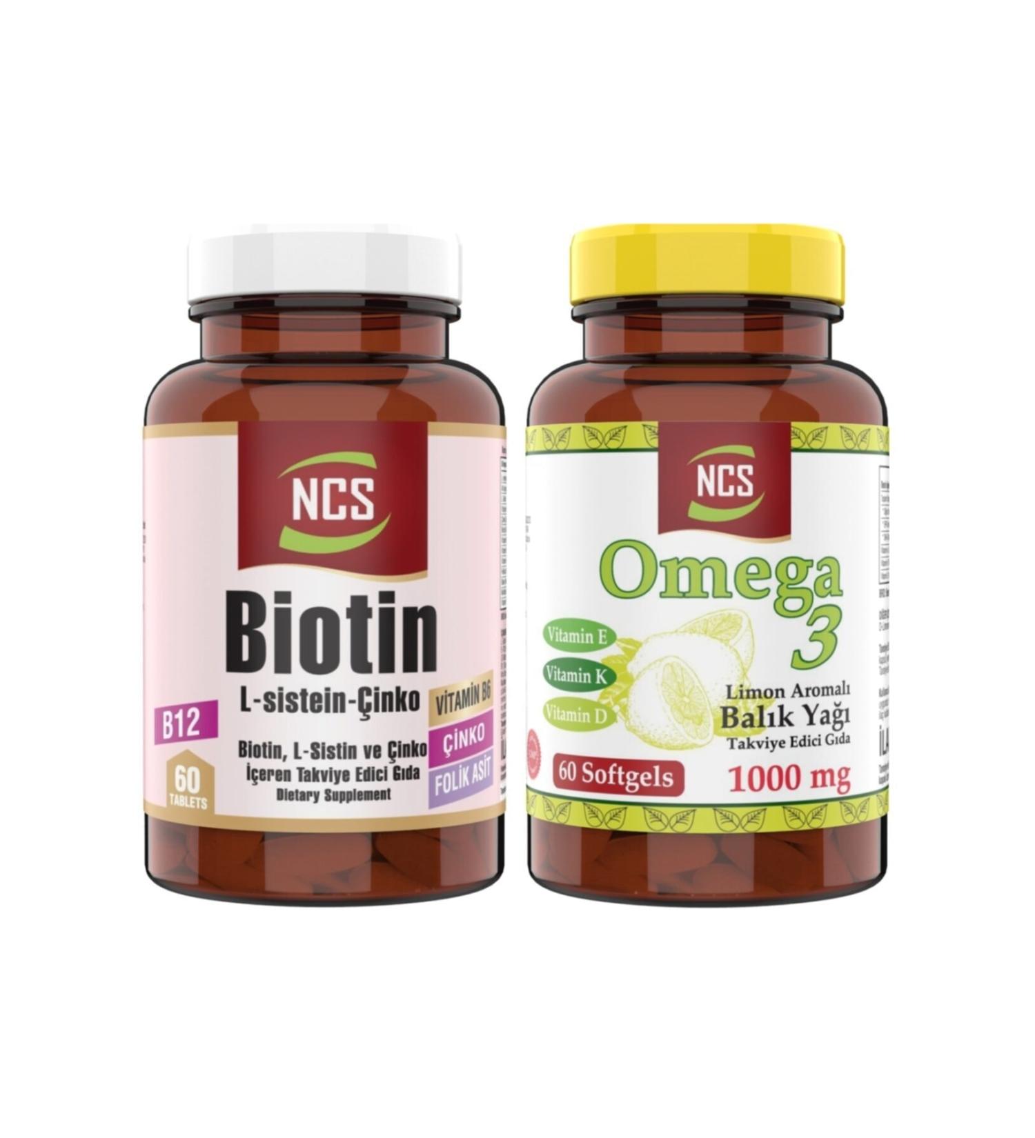 Ncs Omega 3 Fish Oil1000 Mg 60 Capsules Biotin 60 Capsules 2 Products in 1 Campaign