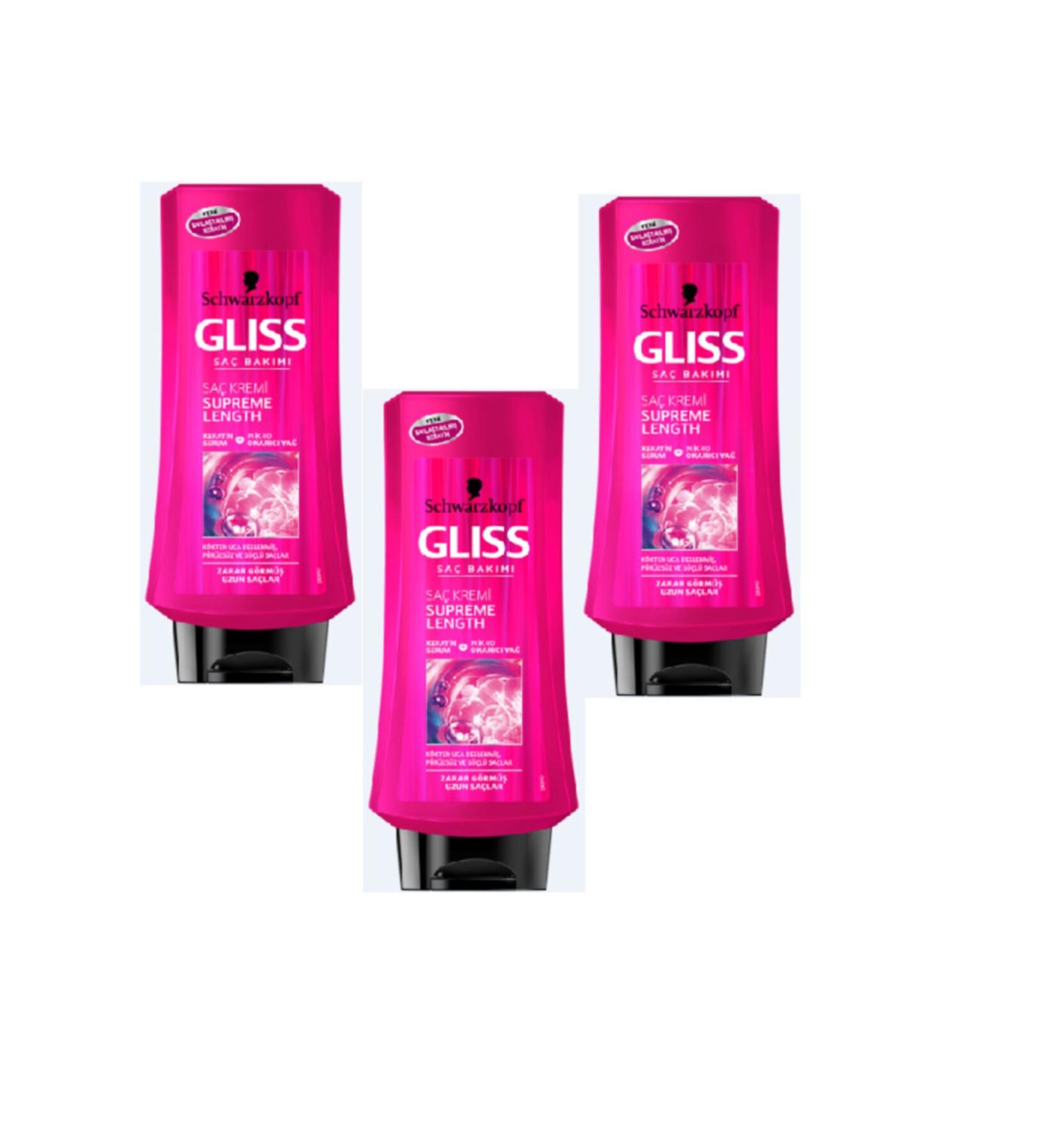 Gliss Supreme Length Shampoo 525 ml X 3 Pieces