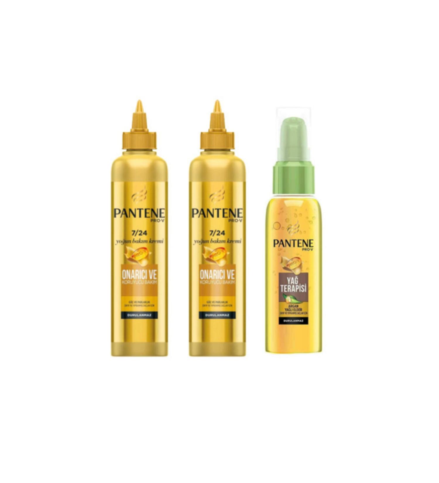 Pantene 7/24 Instant Repair and Protective Conditioner 300 Ml X2 Pieces + Argan Oil 100 Ml