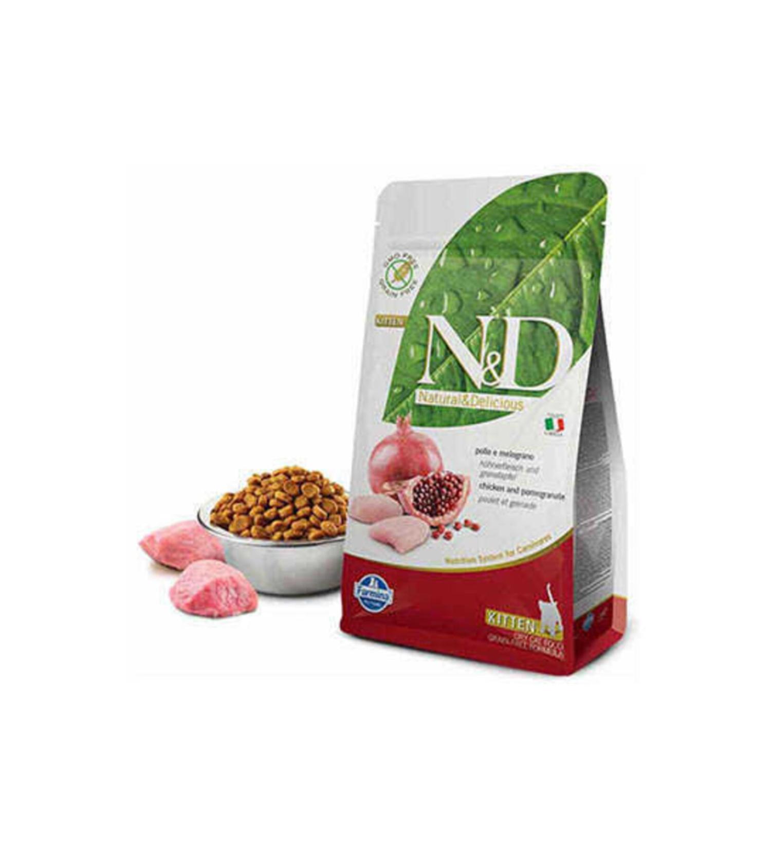 N & D Grain Free Kitten Chicken Pomegranate Kitten Cat Food - 1.5kg