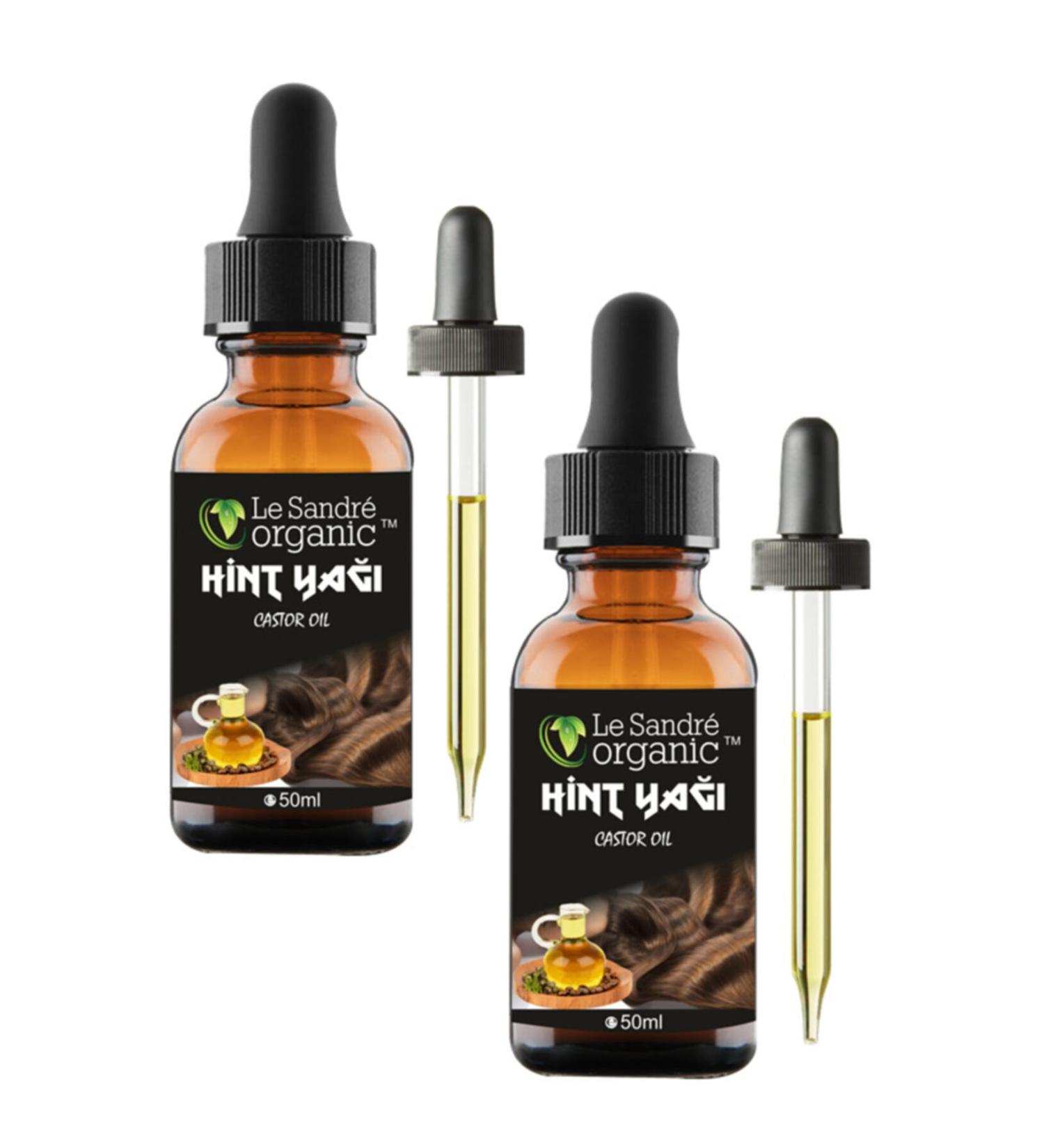 Le'Sandre Organics Castor Oil 50 ml and 50 ml Cold Press Hair Care Set of 2