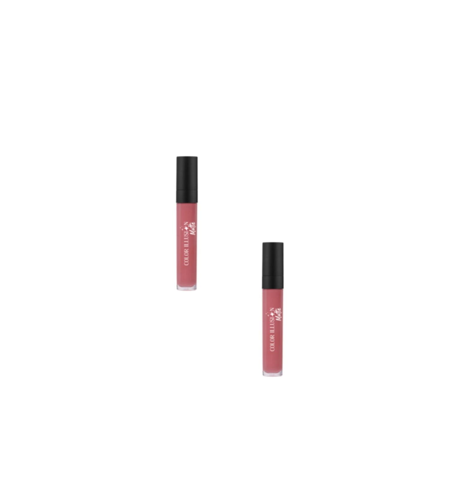 Huncalife 2 Pieces C.I. Matte Liquid Lipstick - Dusty Rose