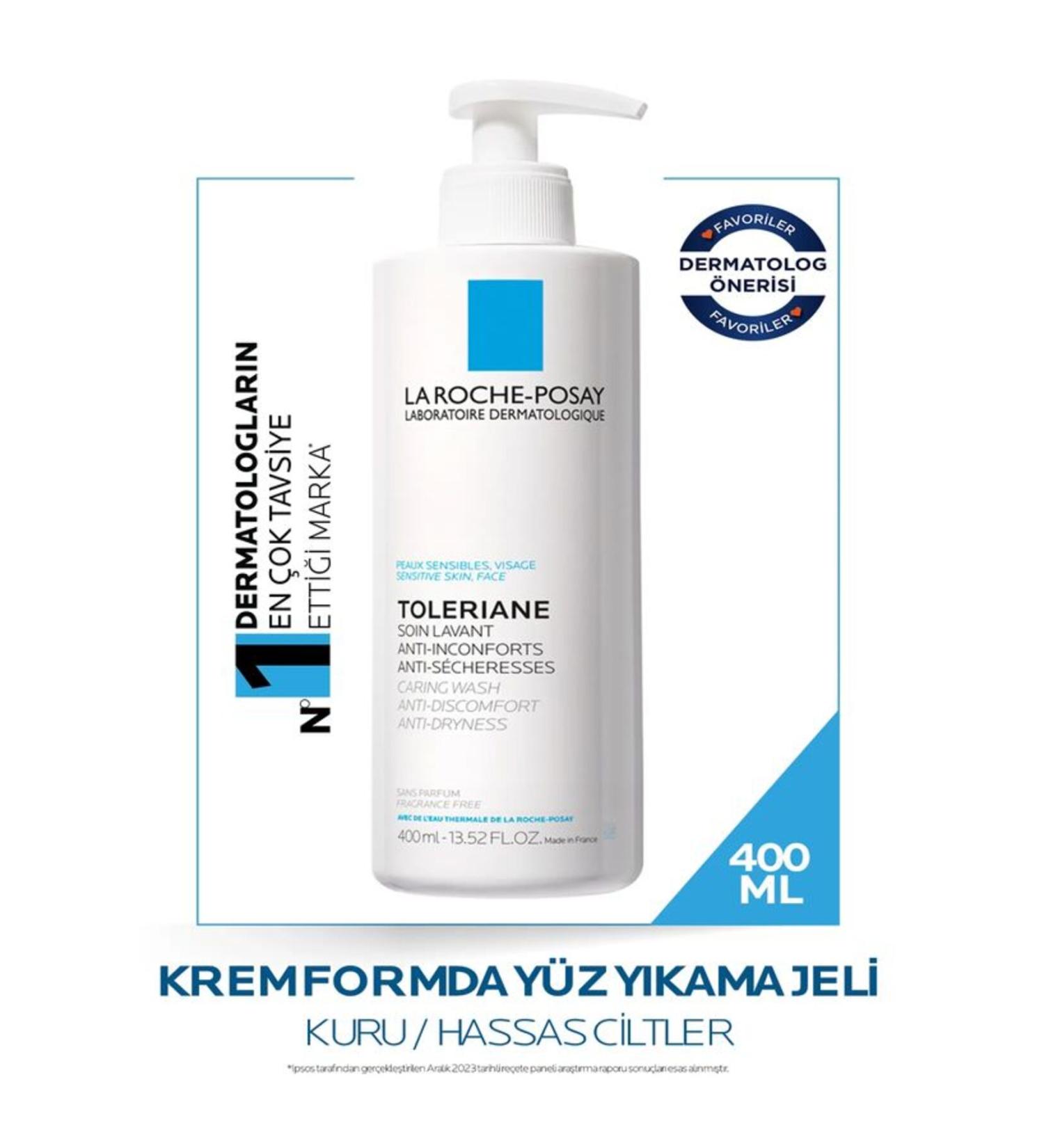La Roche Posay Toleriane Caring Wash Sensitive Skin Moisturizing Cleansing Gel - 400ml