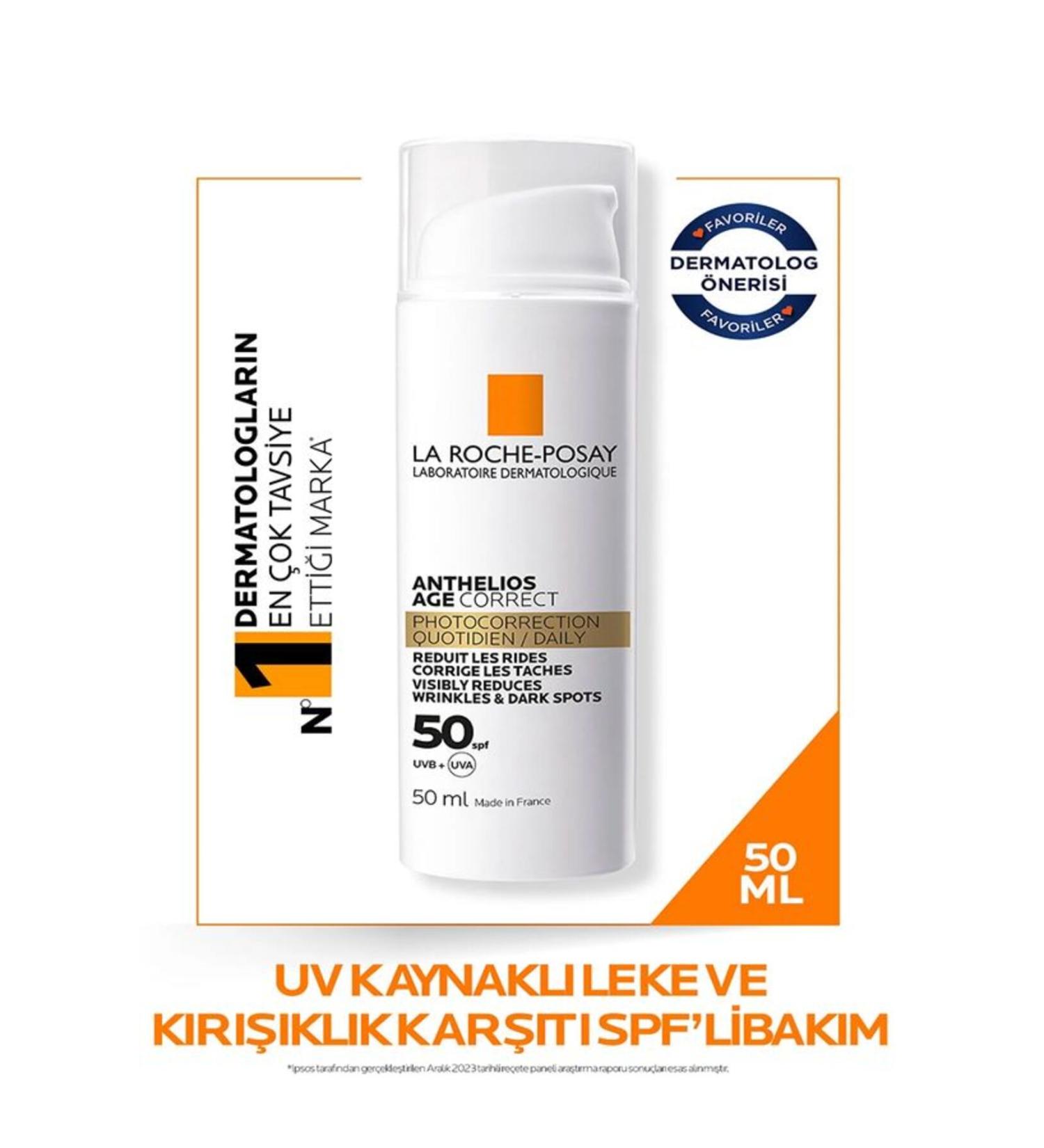 La Roche Posay ANTHELIOS AGE CORRECT SPF50 SUN CREAM-50 ML - Buy Online on GoSupps.com