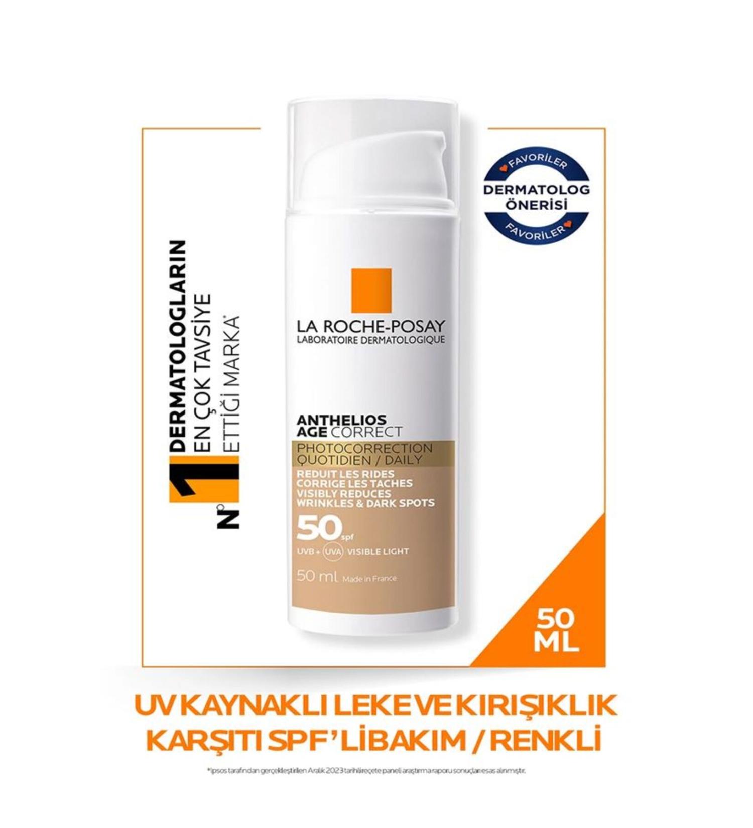 La Roche Posay ANTI-STAIN ANTHEL OS AGE CORRECT CC CREAM-50 ML - Buy Online on GoSupps.com