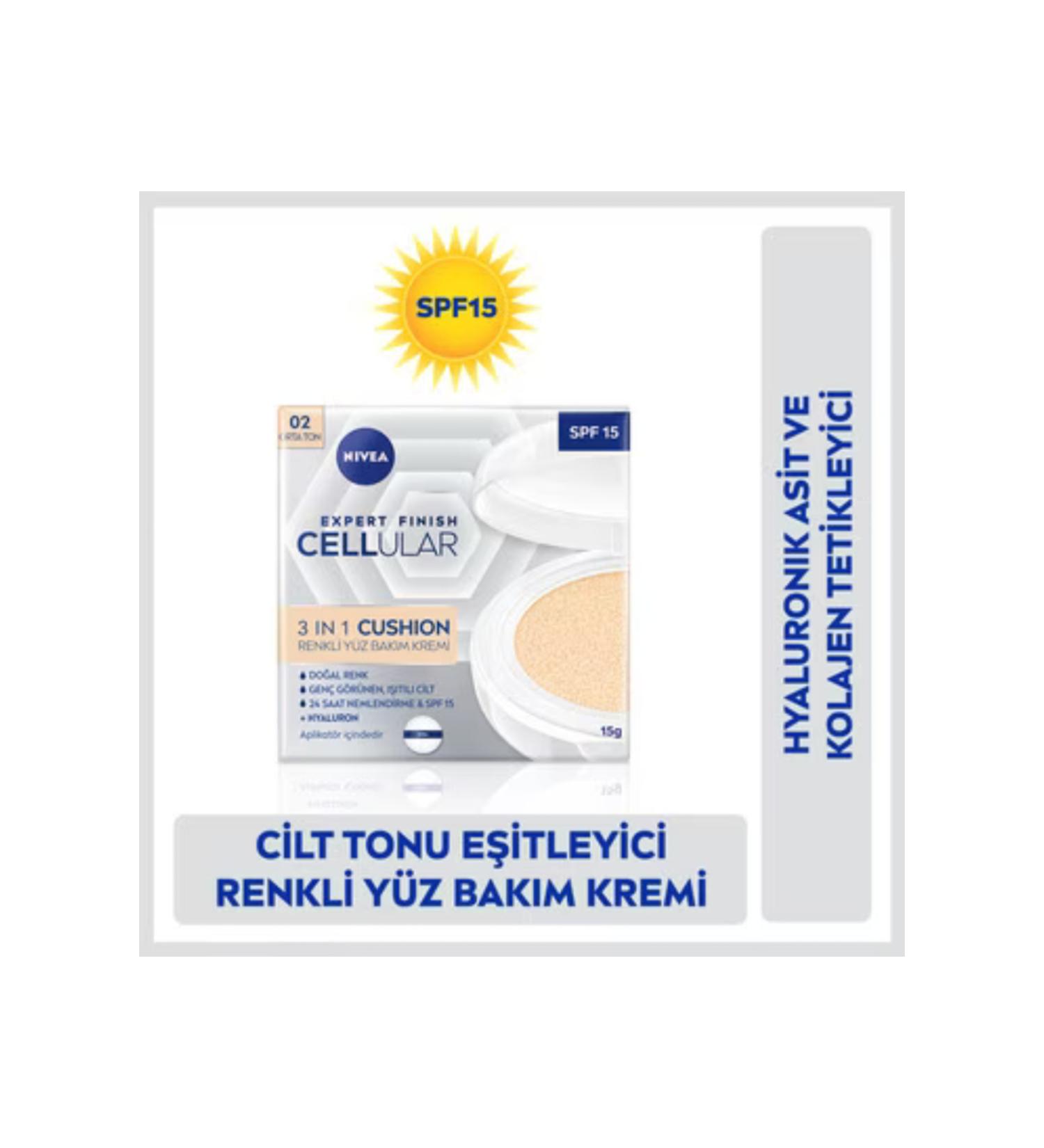 NIVEA Hyaluronic and Collagen SPF15 Tinted Skin Tone Equalizing Medium Tone Face Care Cream 02 15 ml - Buy Online on GoSupps.com