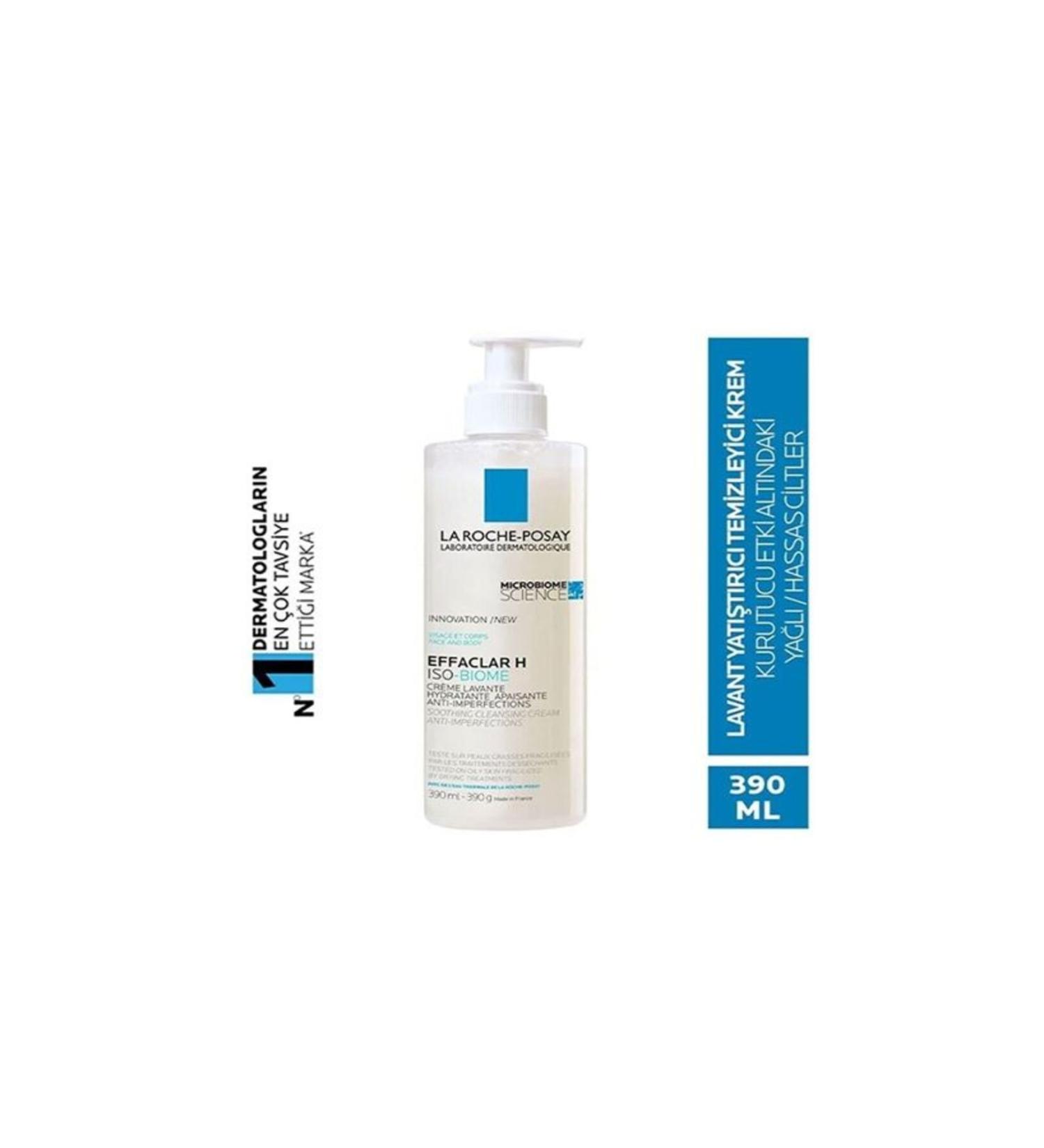 La Roche Posay EFFACLAR H-ISO BIOME LAVENDER SOOTHING MOISTURIZING CARE & CLEANING-390 ML