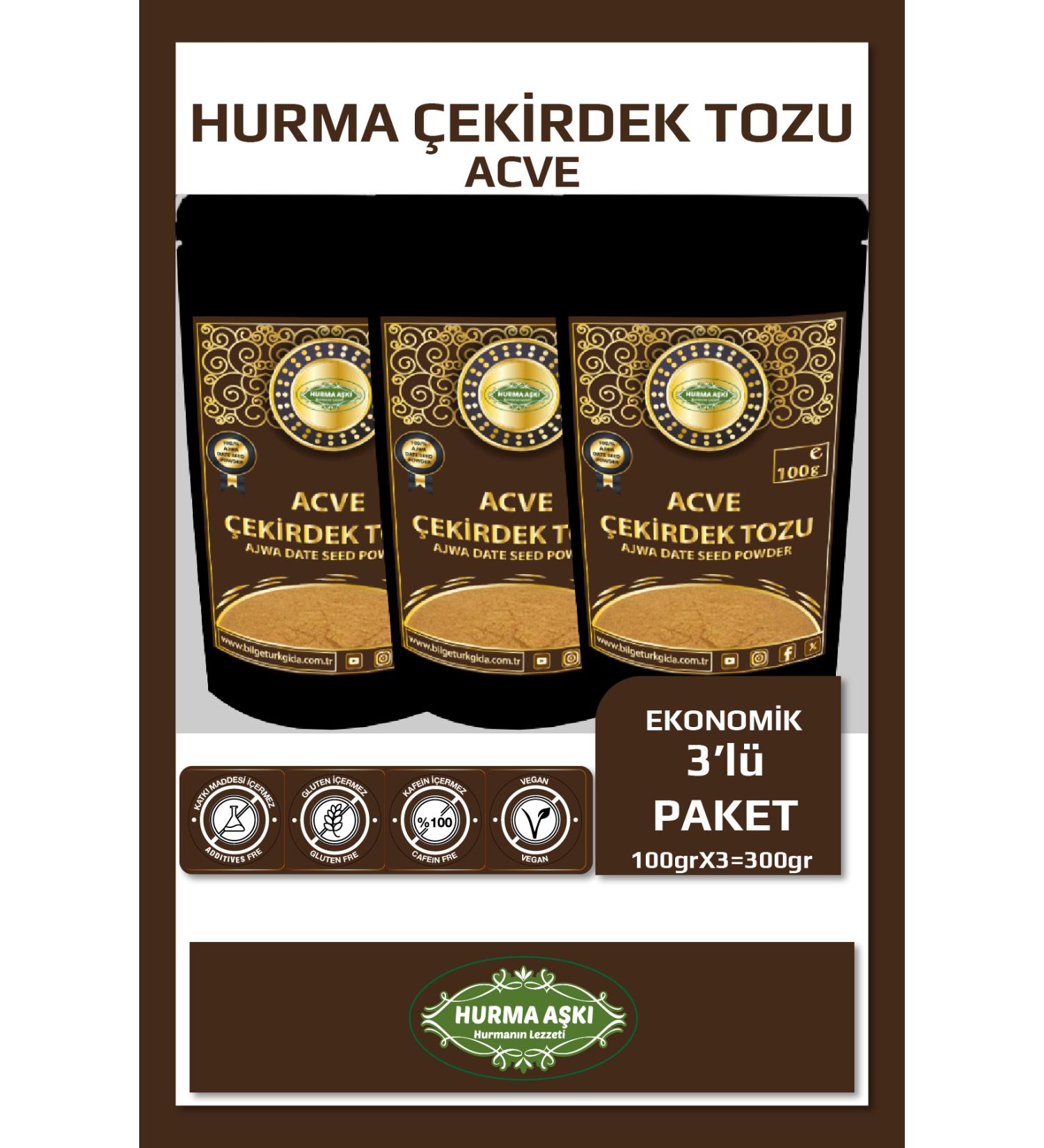 Date Love Acve Date Kernel Powder 100GrX3 300Gr