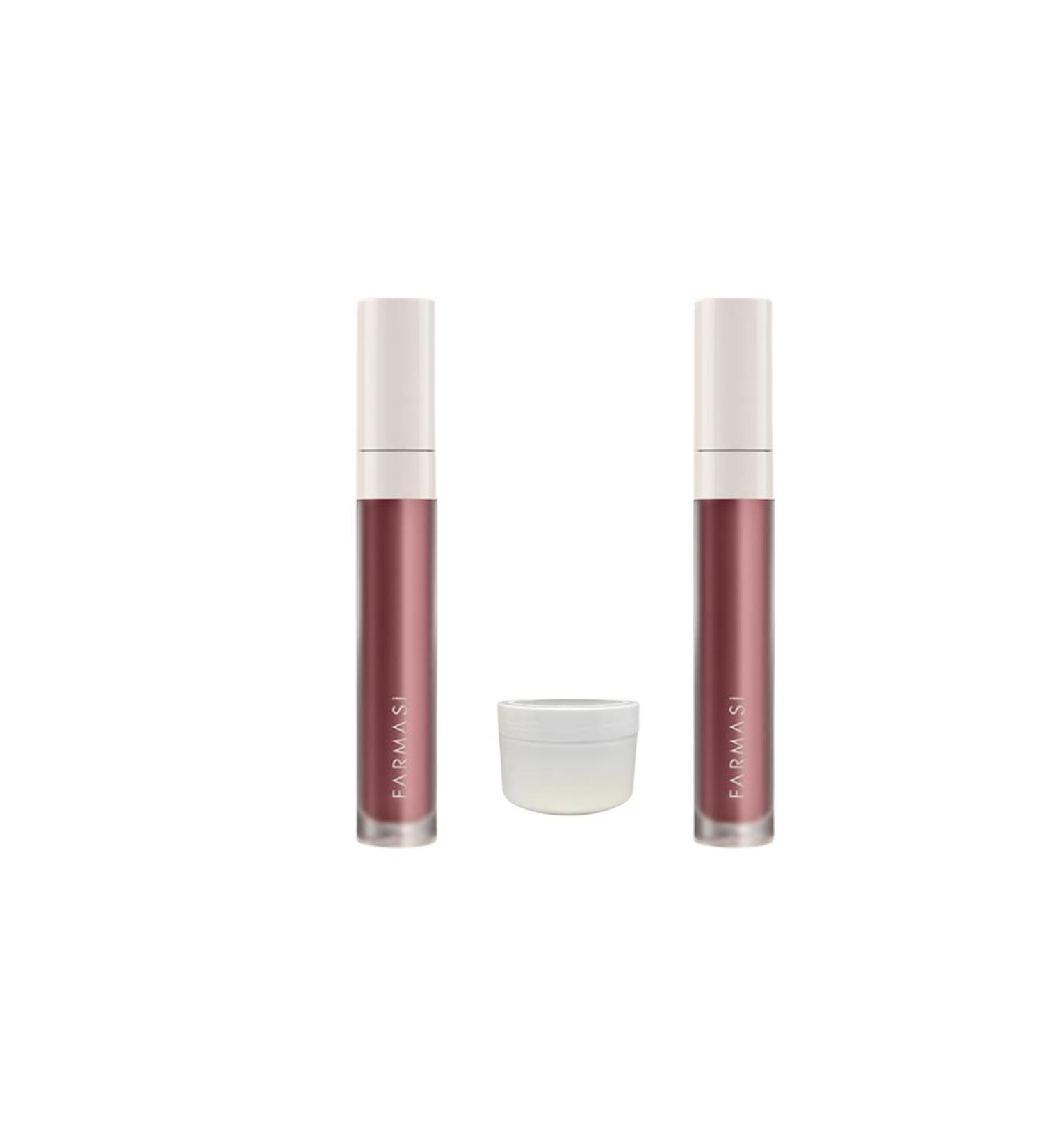 Farmasi Matte Liquid Lipstick 09 Wild Rose 2 Pieces + Cream - Buy Online on GoSupps.com