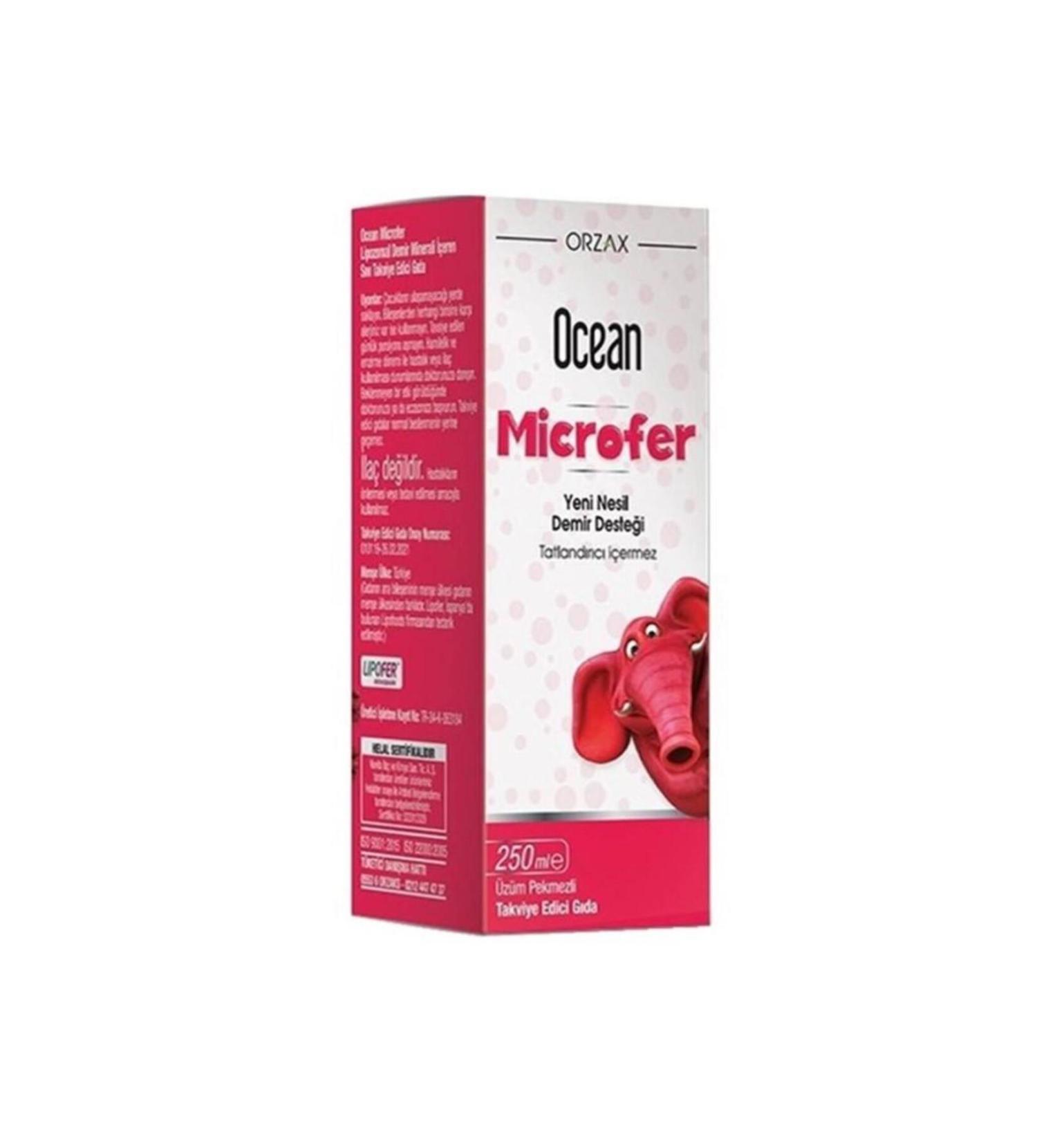 Ocean Orzax Ocean Microfer Liposomal Iron Liquid Food Supplement 250 ml