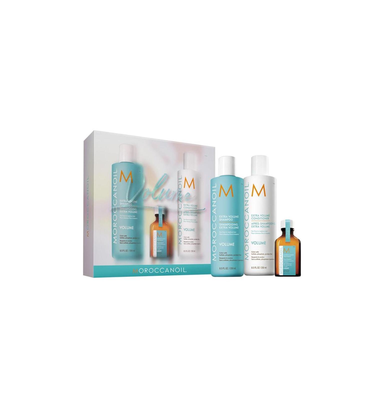 Moroccanoil Volume Spring Kit Extra Volume Shampoo 250ML Hair Conditioner 250ML and Hair Care Oil 25ML 3 Pack