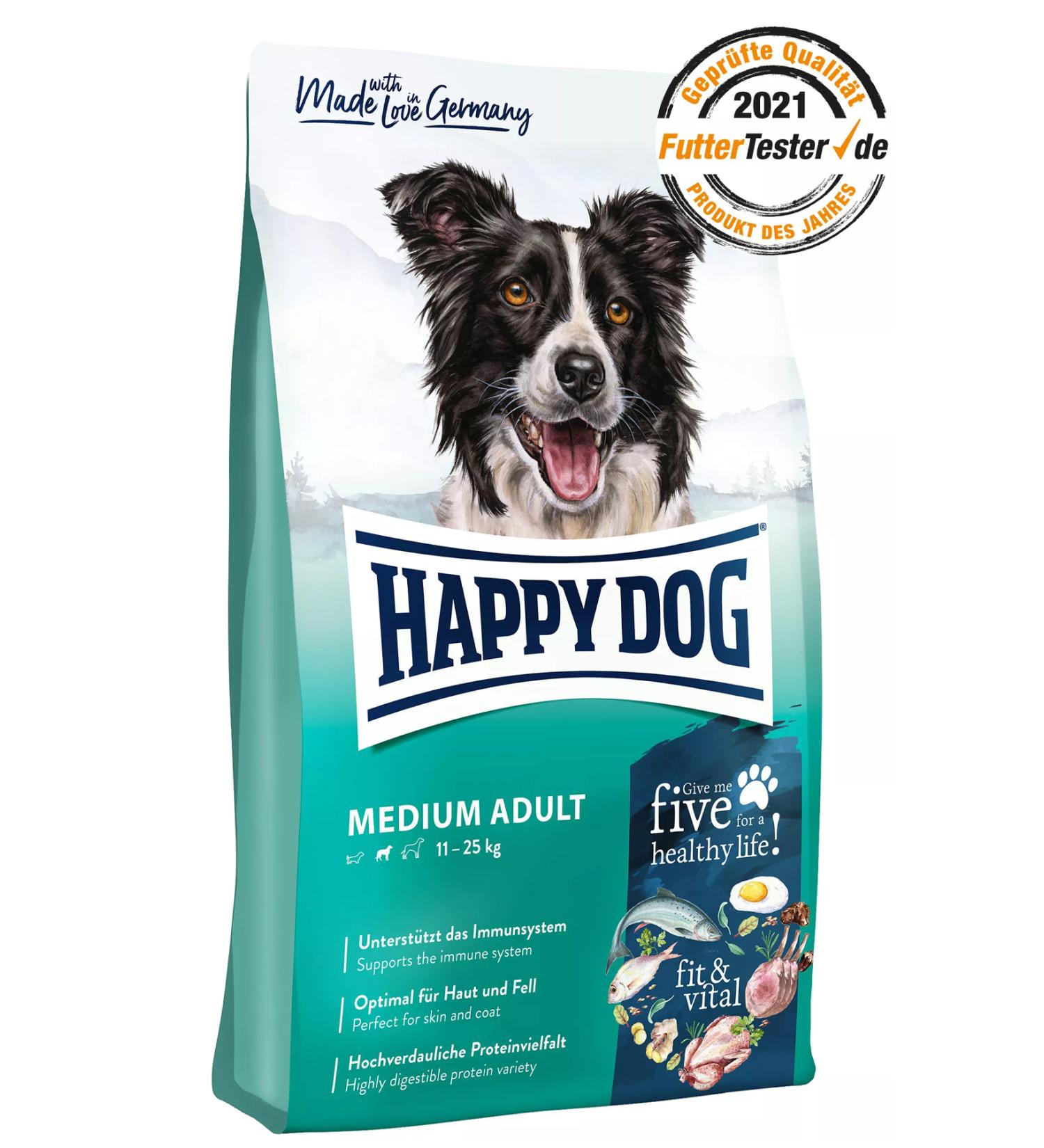 Happy Dog Medium Medium Breed Adult Dog Food 4 Kg - Buy Online on GoSupps.com