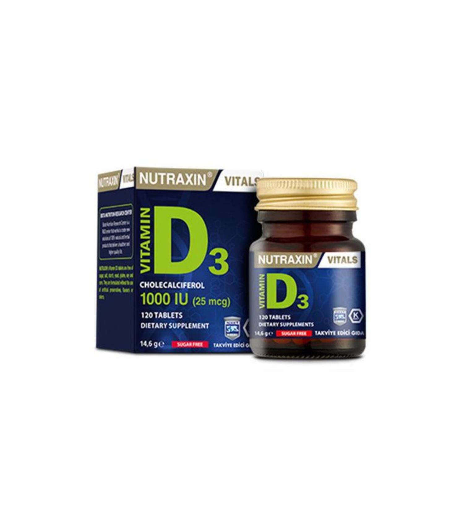 Nutraxin Vitamin D3 120 Tablets