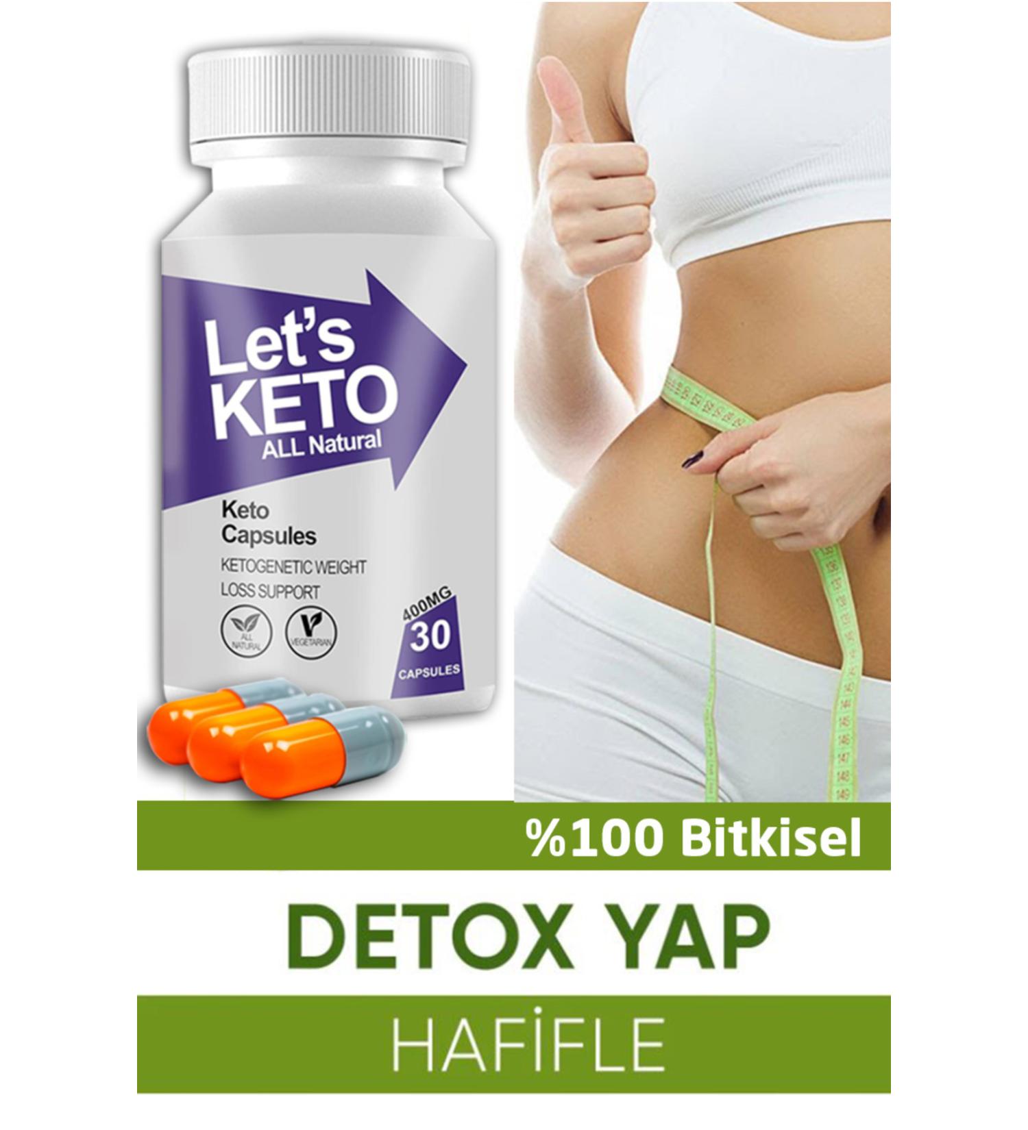 Keto Slim Let's Keto Herbal Slimming Capsule Detox Form 30 Food Supplement - Buy Online on GoSupps.com