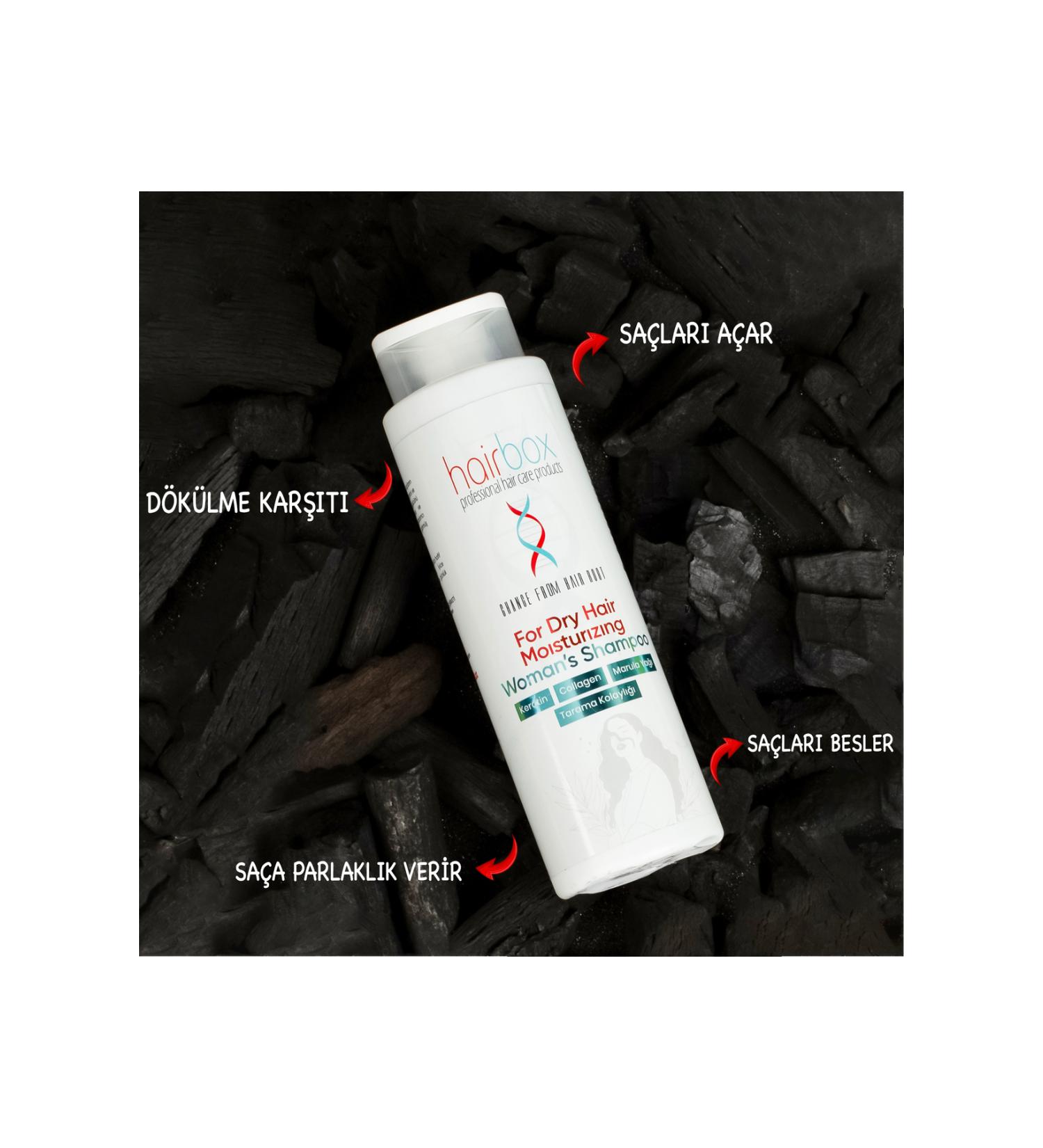 hairbox professional hair care products Hairbox shampoo easy to comb collagen keratin marula oil - Buy Online on GoSupps.com