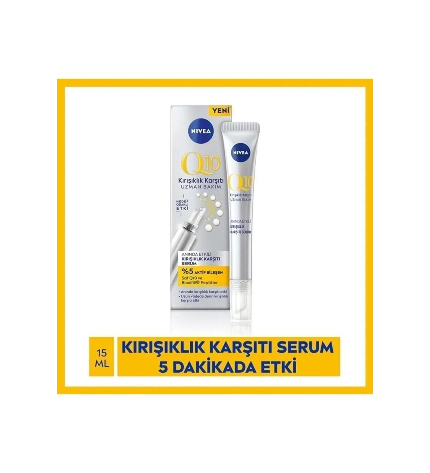 NIVEA Anti-Wrinkle Effective Q10 Serum for Forehead Eye and Lip Areas 15 ml. - Buy Online on GoSupps.com