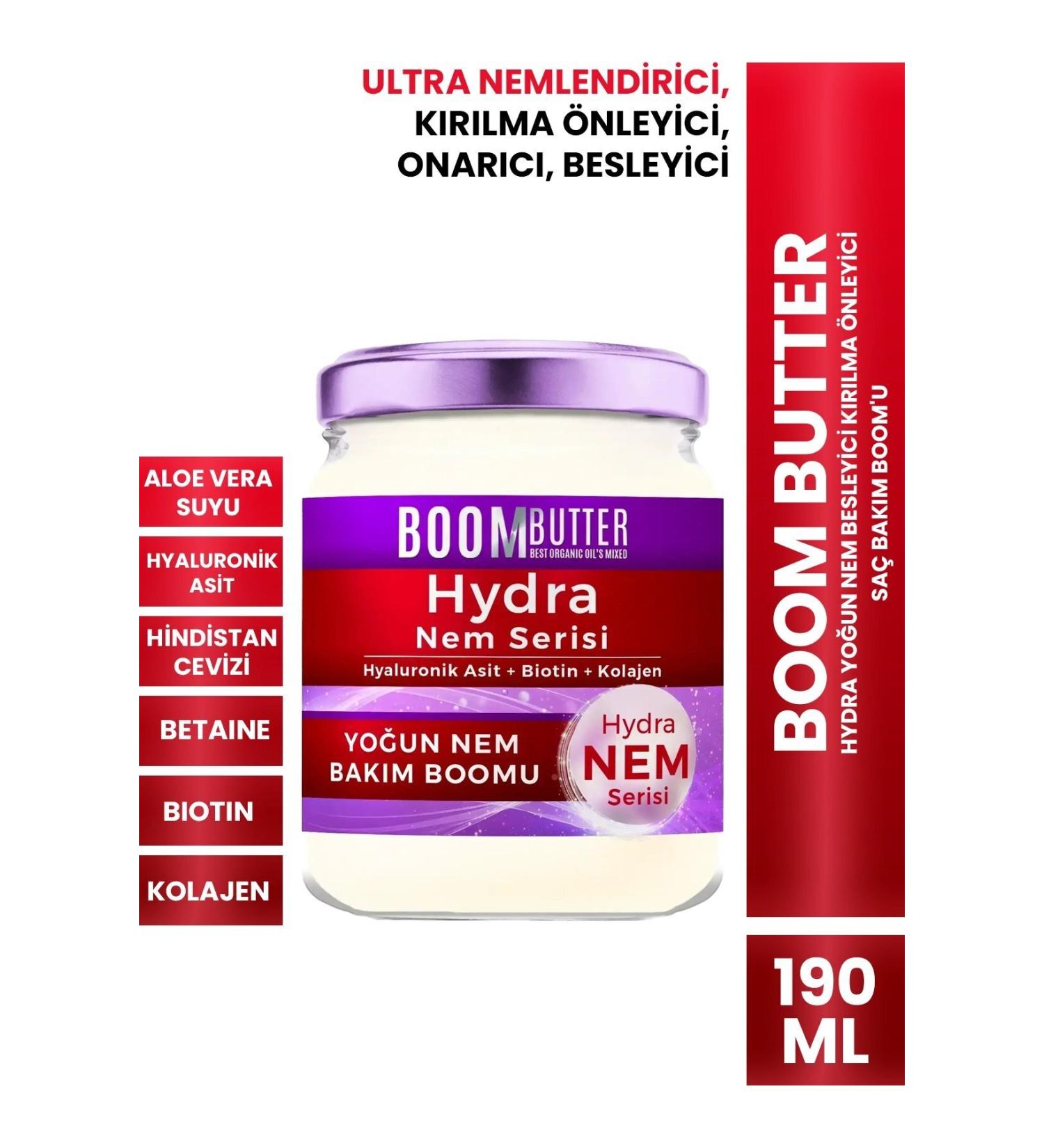 BOOM BUTTER Hydra Intensive Moisture Nourishing Anti-Breakage Hair Care Boom 190 ml - Buy Online on GoSupps.com