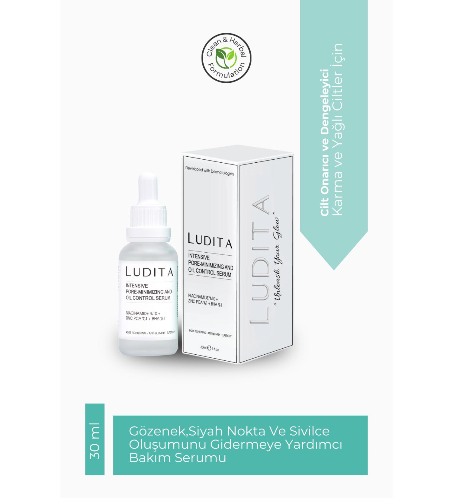 LUDITA Pore Blackhead and Acne Removal Helping Care Serum Niacinamide 10% + Zinc Pca1% - Buy Online on GoSupps.com