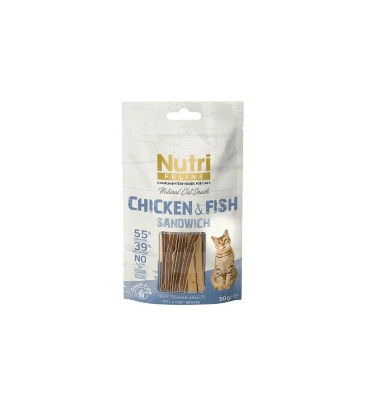 Nutri Canin Nutri Feline Chicken&fish Sandwich Snack 50 Gr